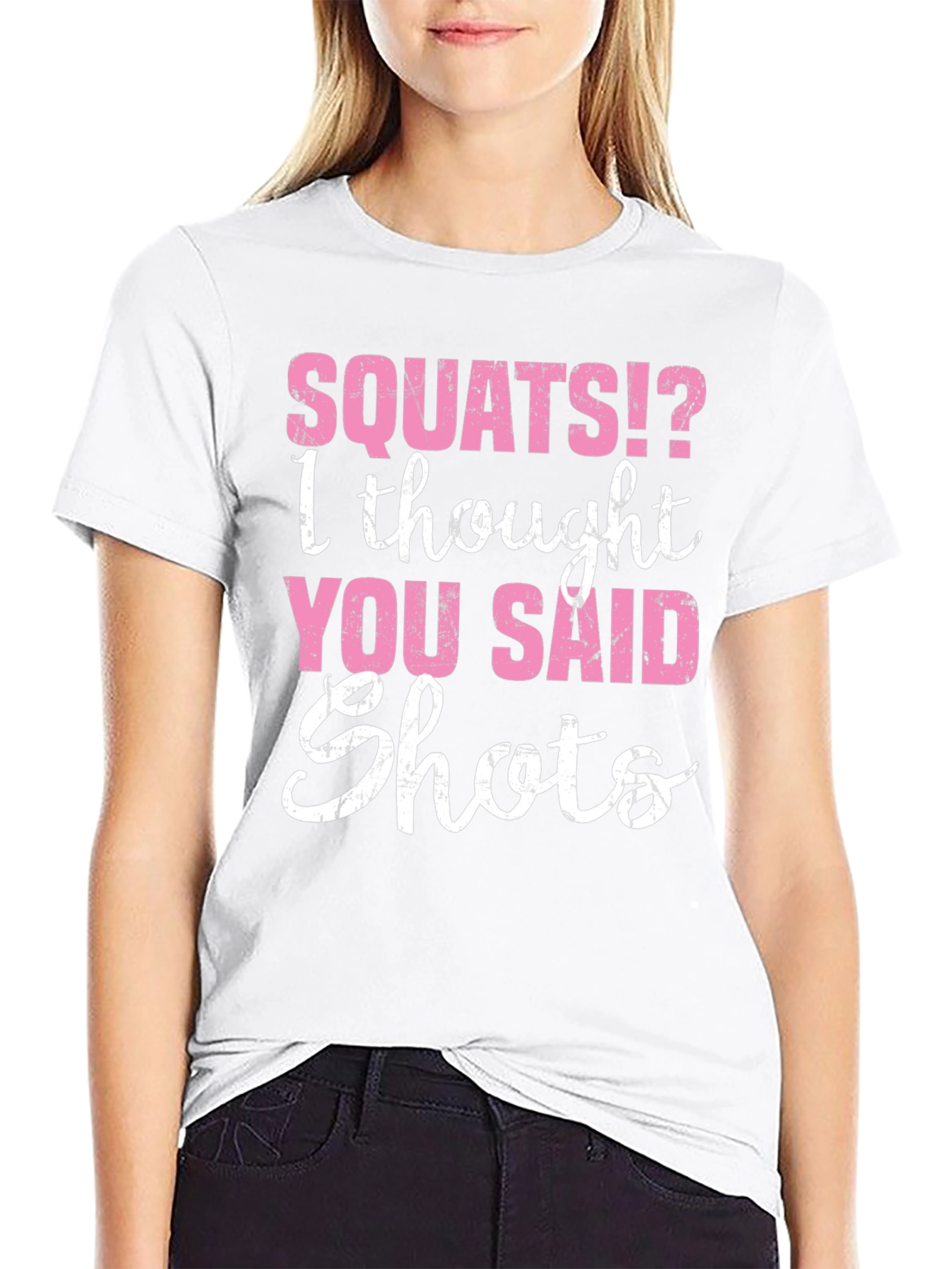 Squats!? Shots T-Shirt Funny Workout Gym Tee