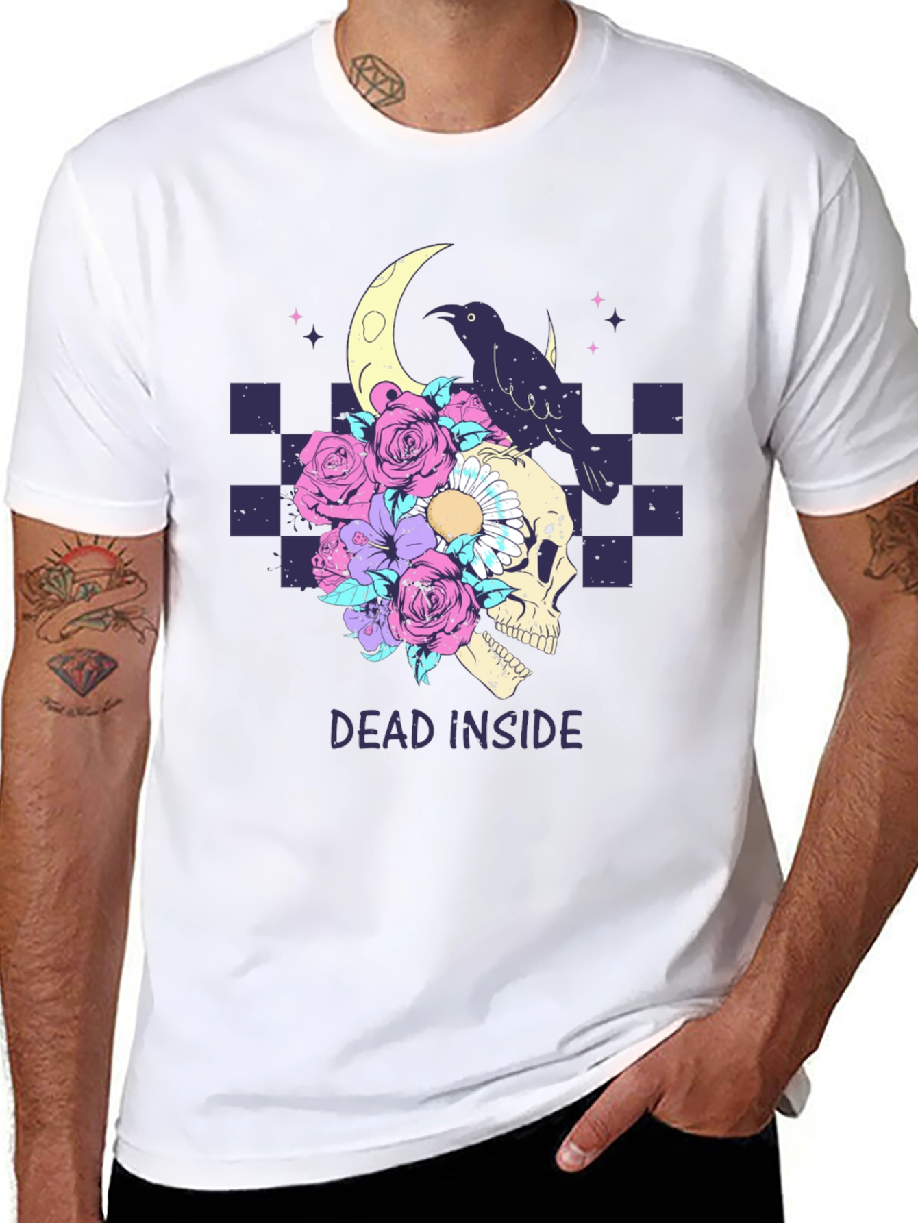 Dead Inside Raven Skull T-Shirt