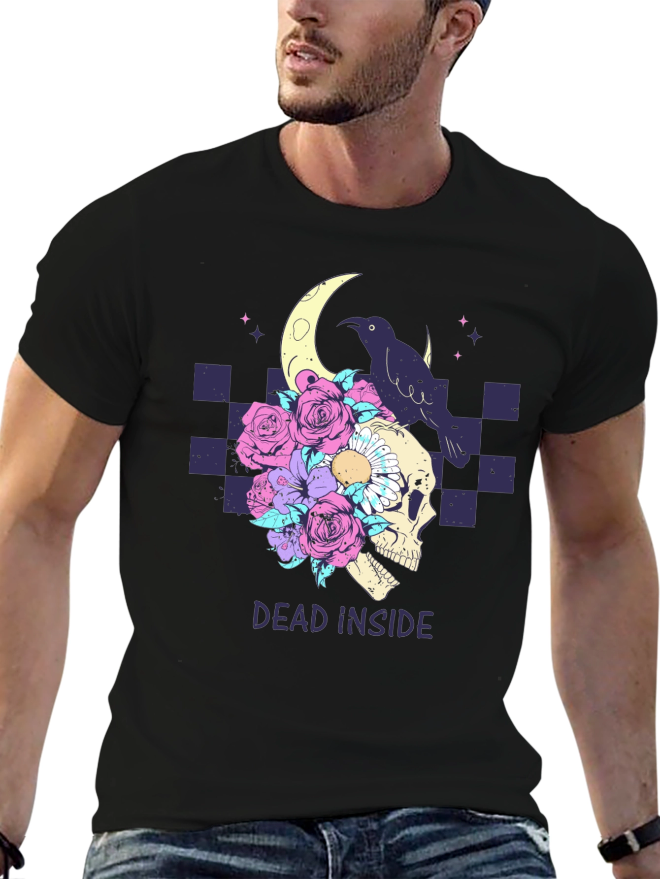 Dead Inside Raven Skull T-Shirt