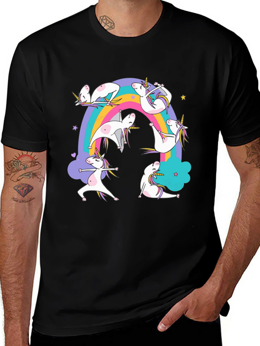 Unicorn Yoga Rainbow T-Shirt