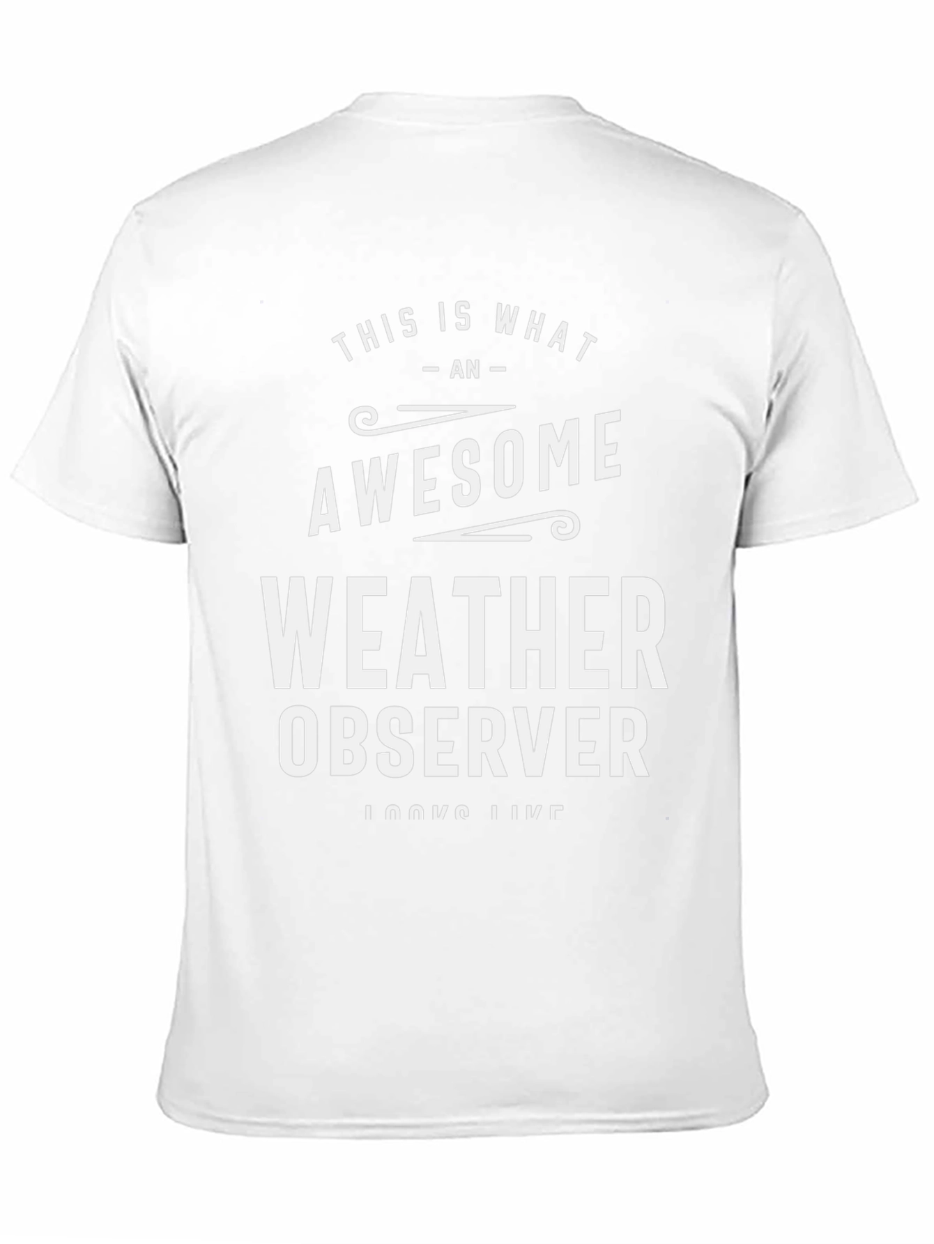 Awesome Weather Observer T-Shirt - Black Crew Neck Tee