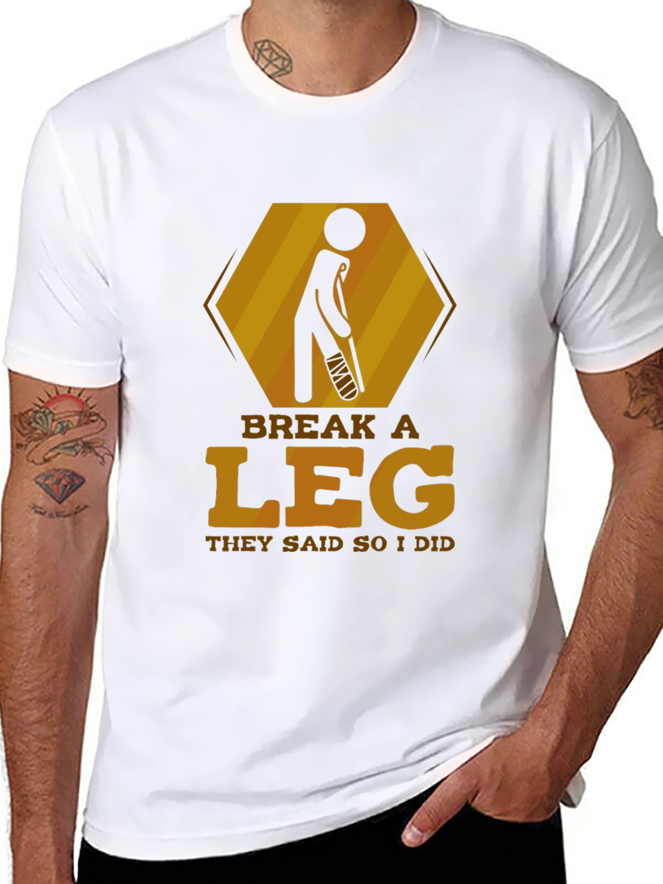 Break a Leg T-Shirt - Humor Injury Tee