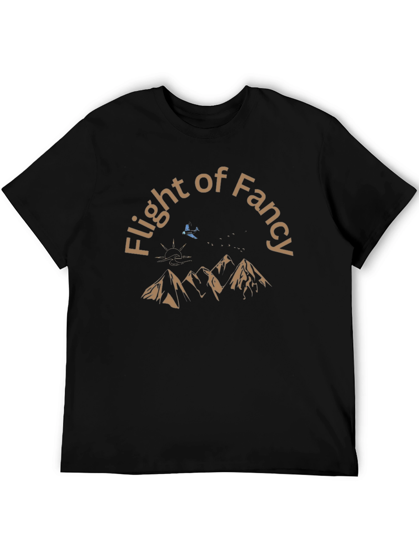 Flight of Fancy Graphic Tee - Black Cotton Blend