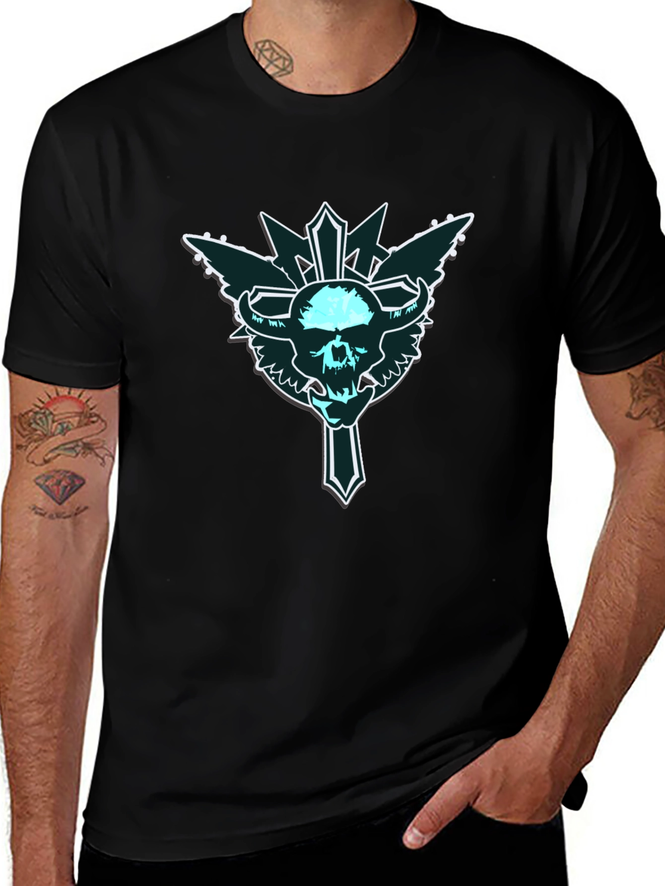 Skull Cross Black T-Shirt