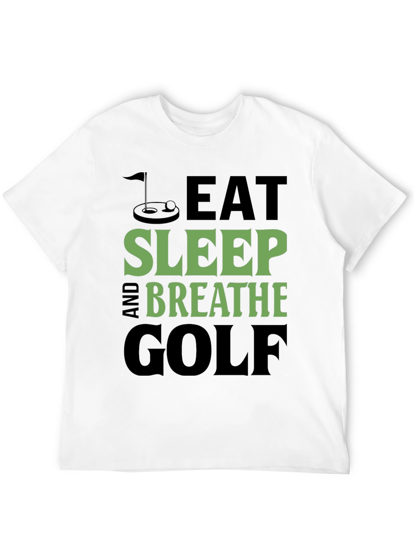 Eat Sleep Breathe Golf Black Graphic Tee