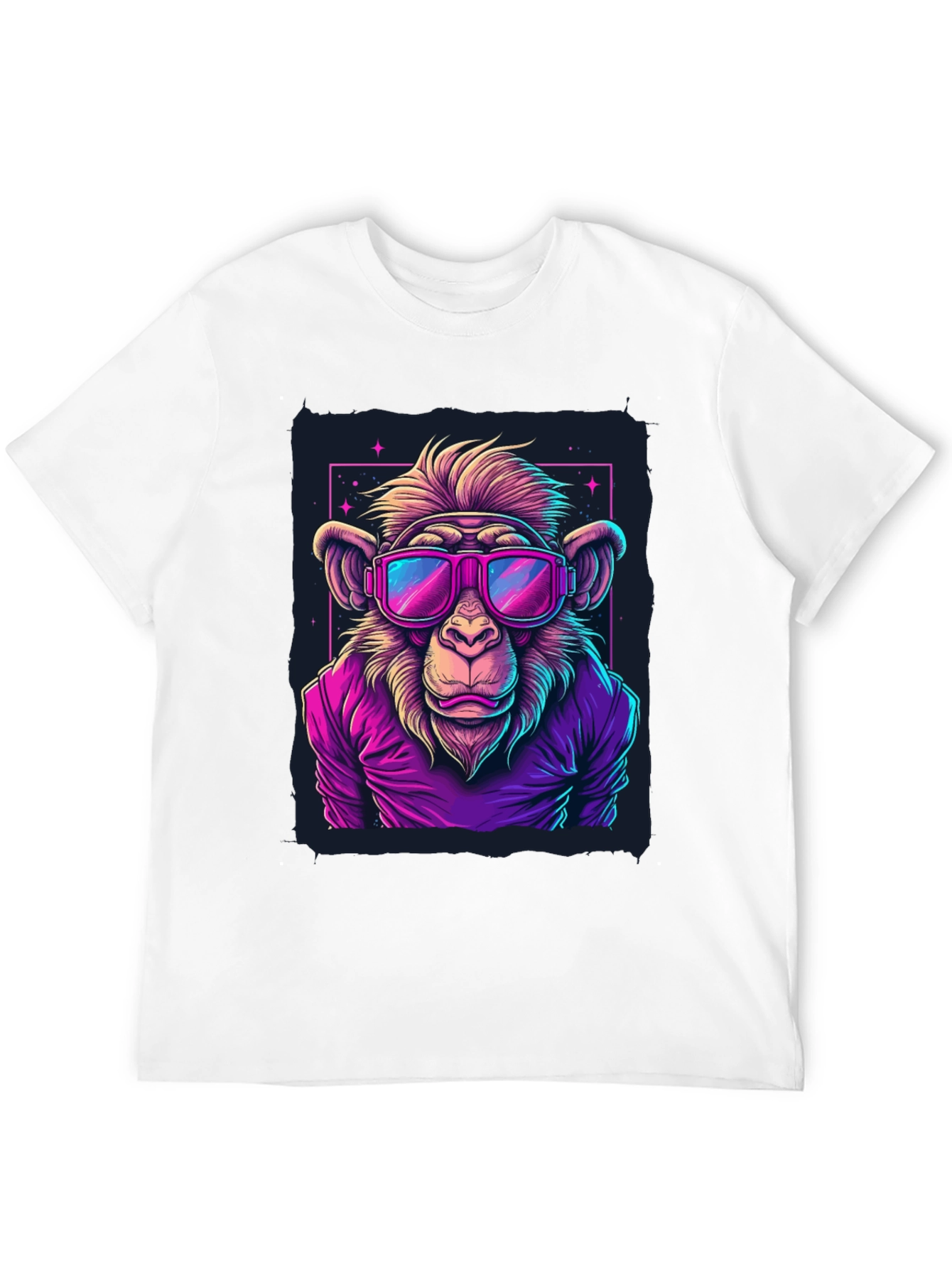 Cool Monkey Graphic Tee - Retro Style