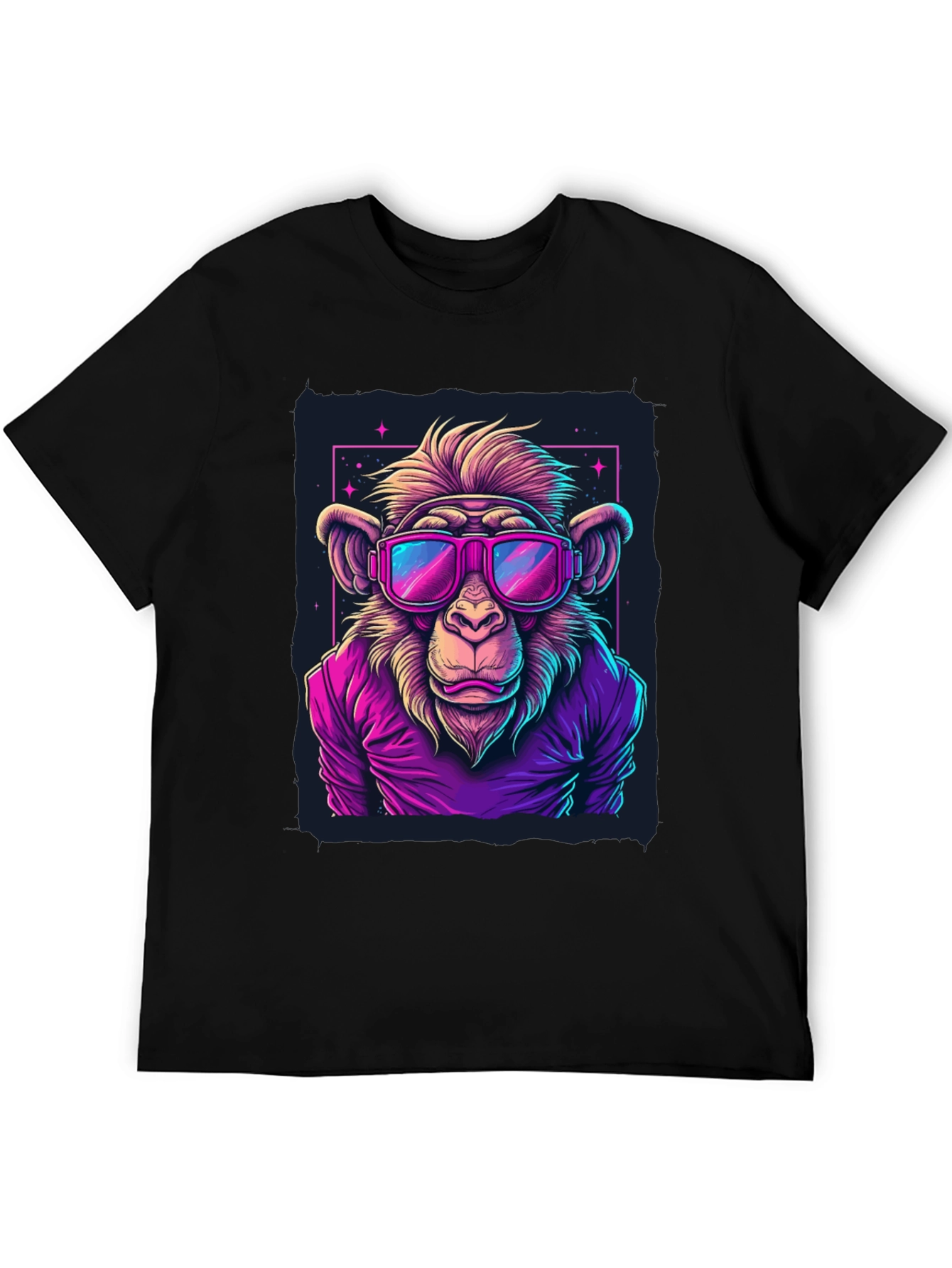 Cool Monkey Graphic Tee - Retro Style