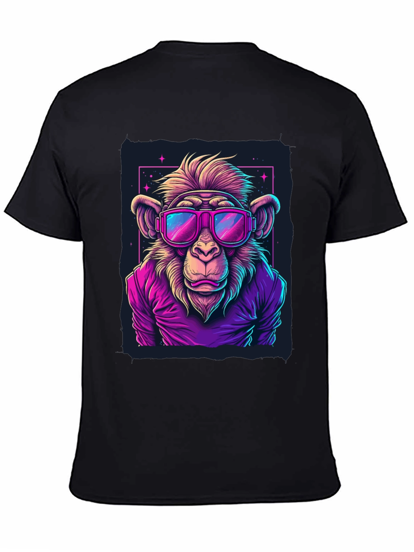 Cool Monkey Graphic Tee - Retro Style
