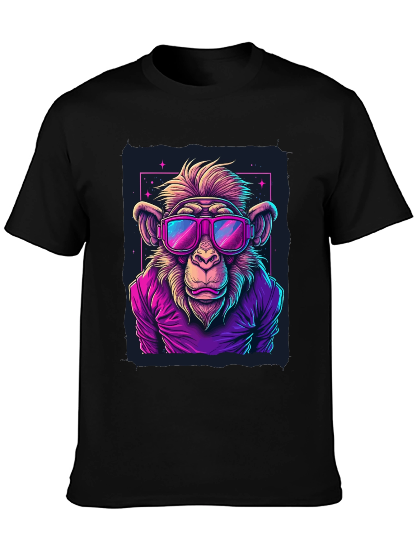 Cool Monkey Graphic Tee - Retro Style