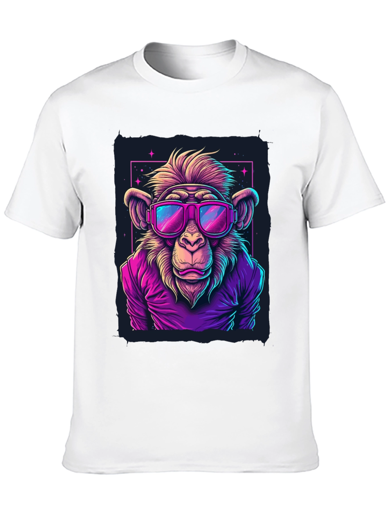 Cool Monkey Graphic Tee - Retro Style