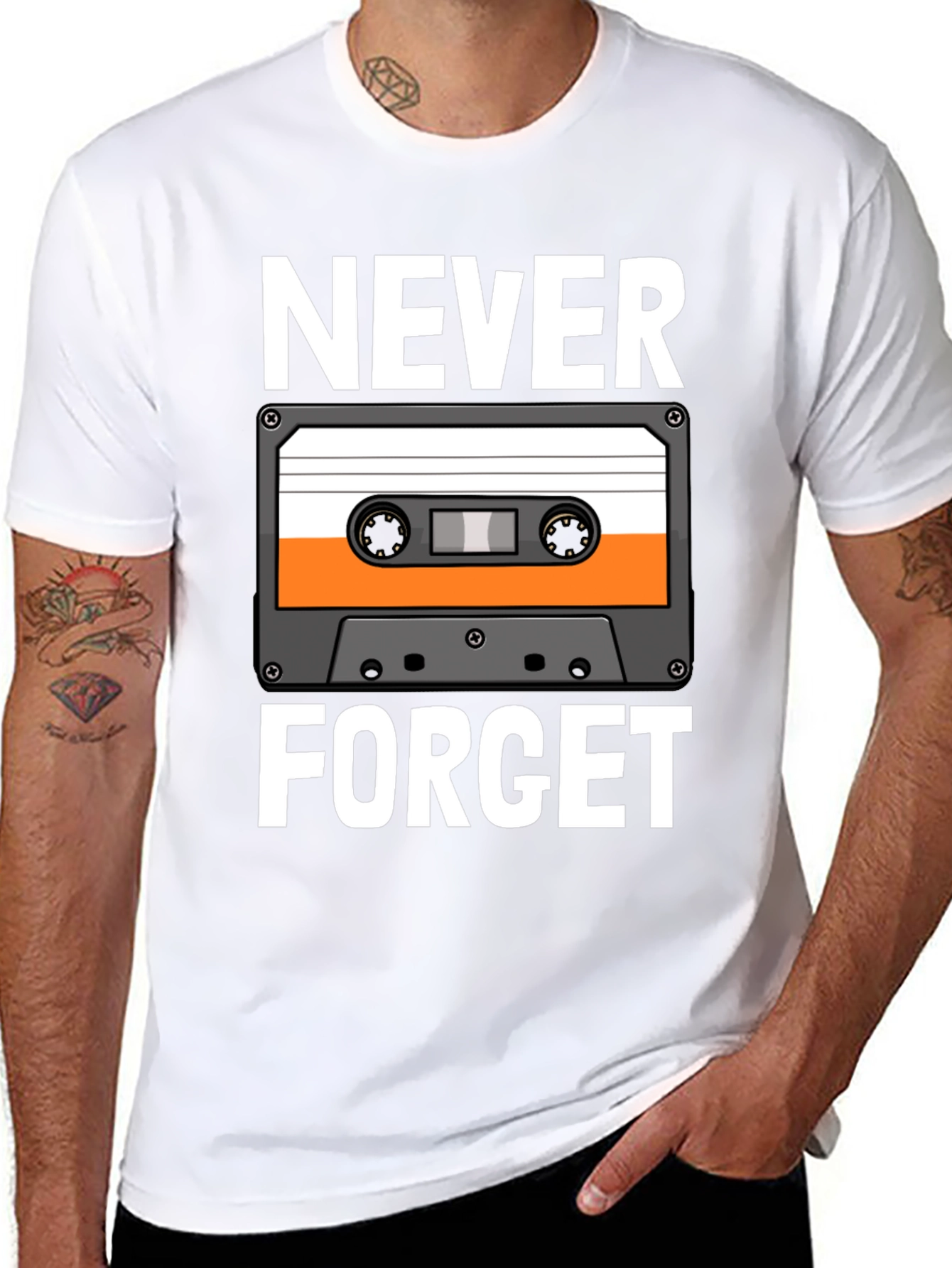 Never Forget Cassette Tape Graphic Tee
