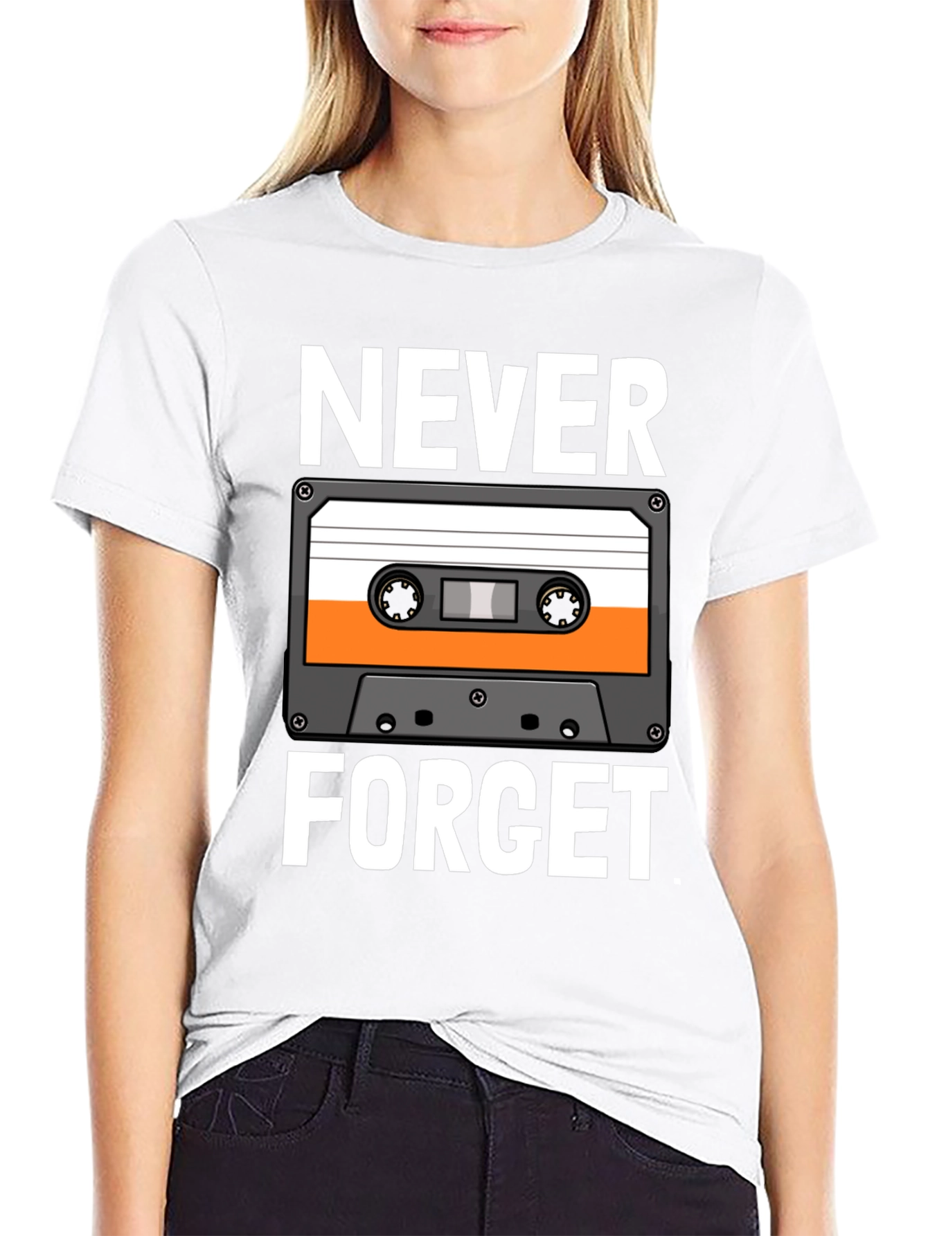 Never Forget Cassette Tape Graphic Tee