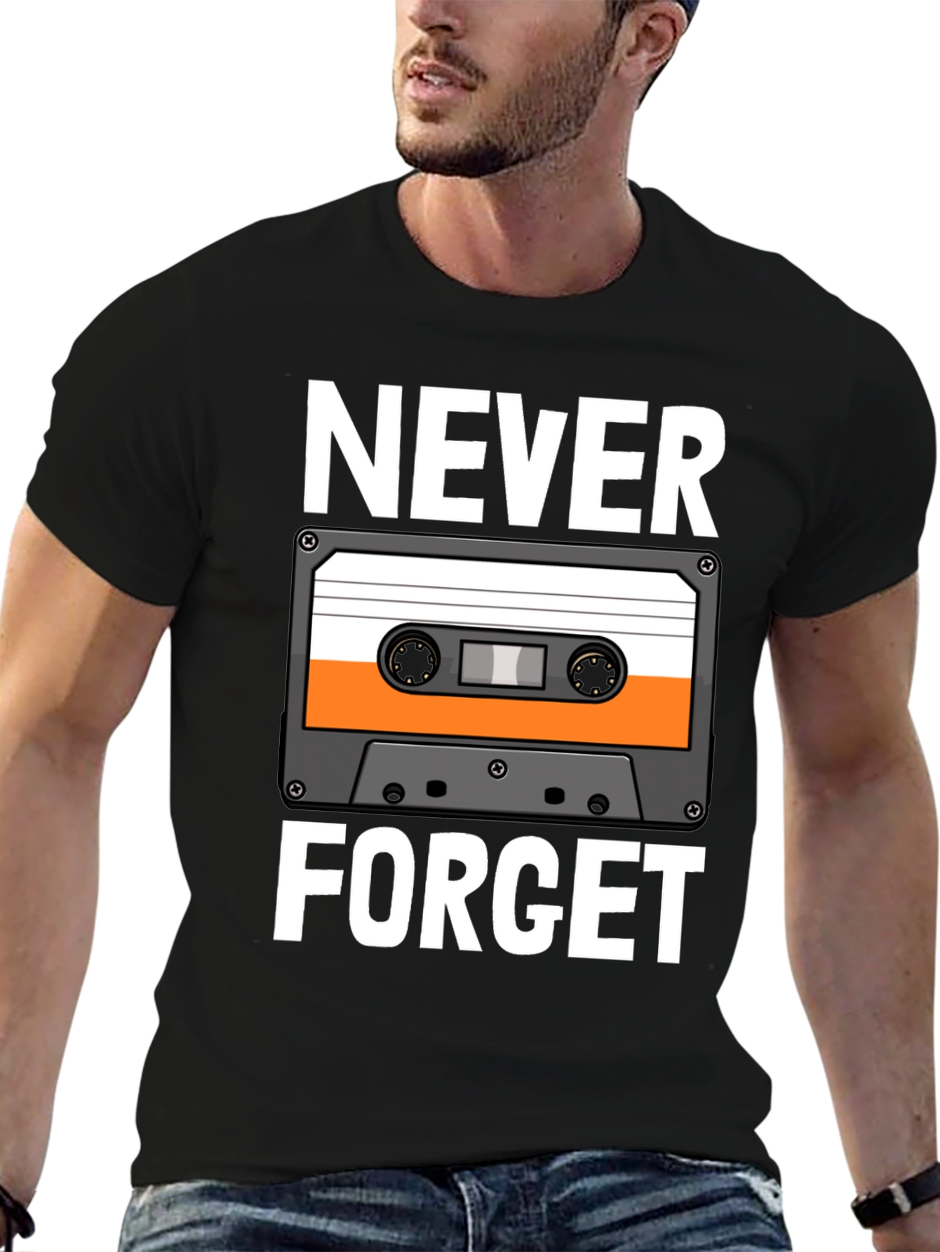 Never Forget Cassette Tape Graphic Tee
