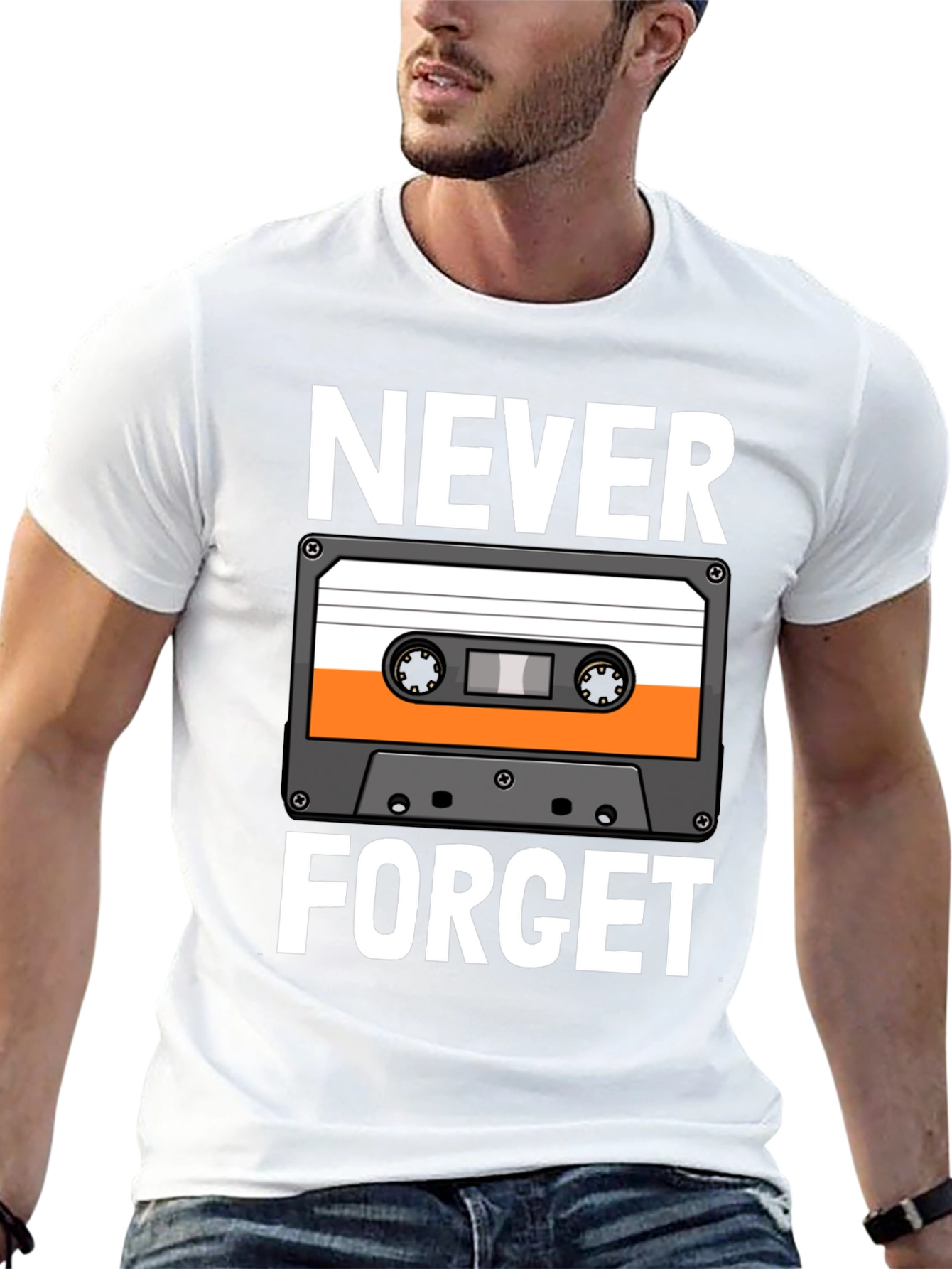 Never Forget Cassette Tape Graphic Tee