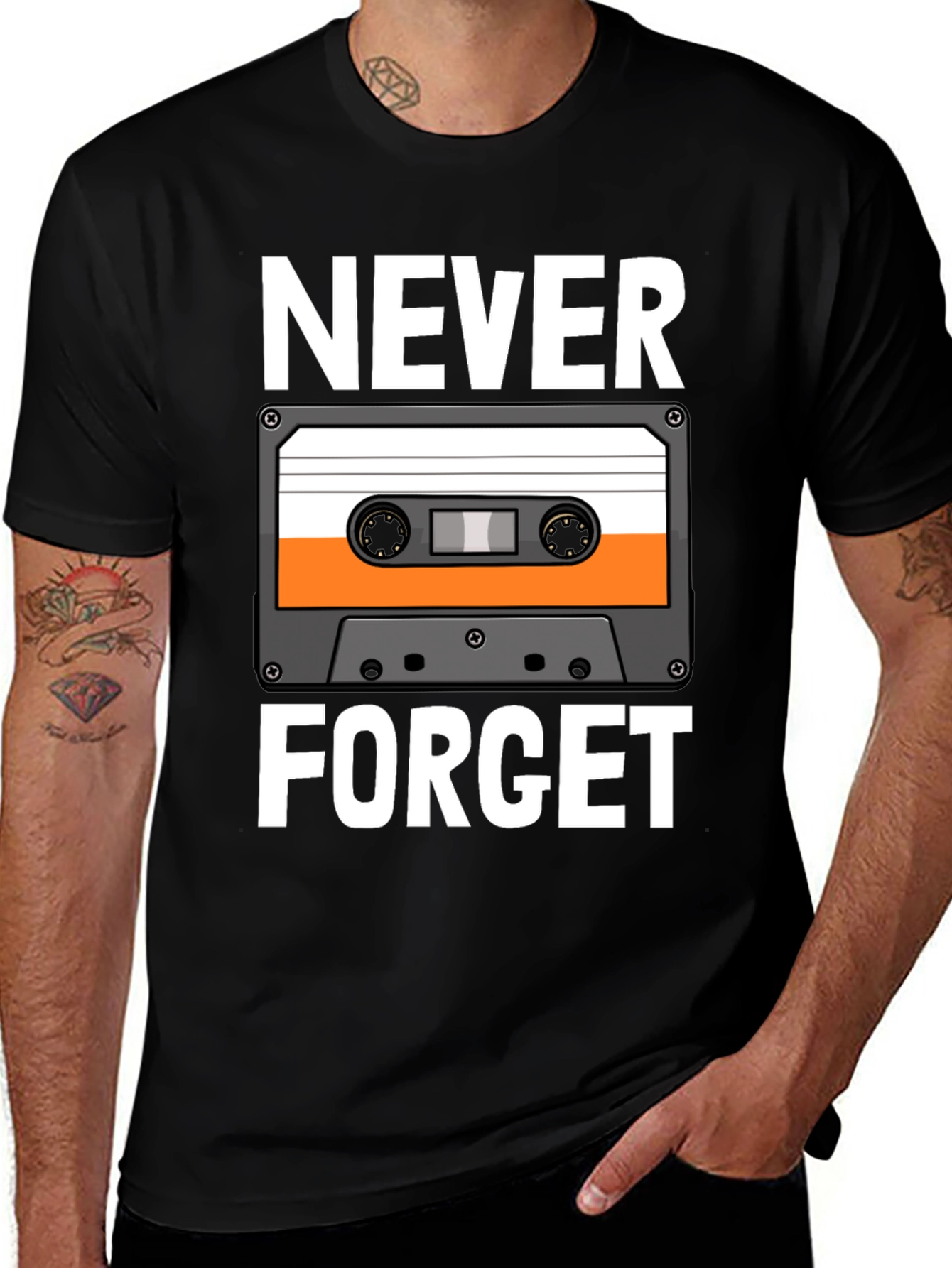 Never Forget Cassette Tape Graphic Tee