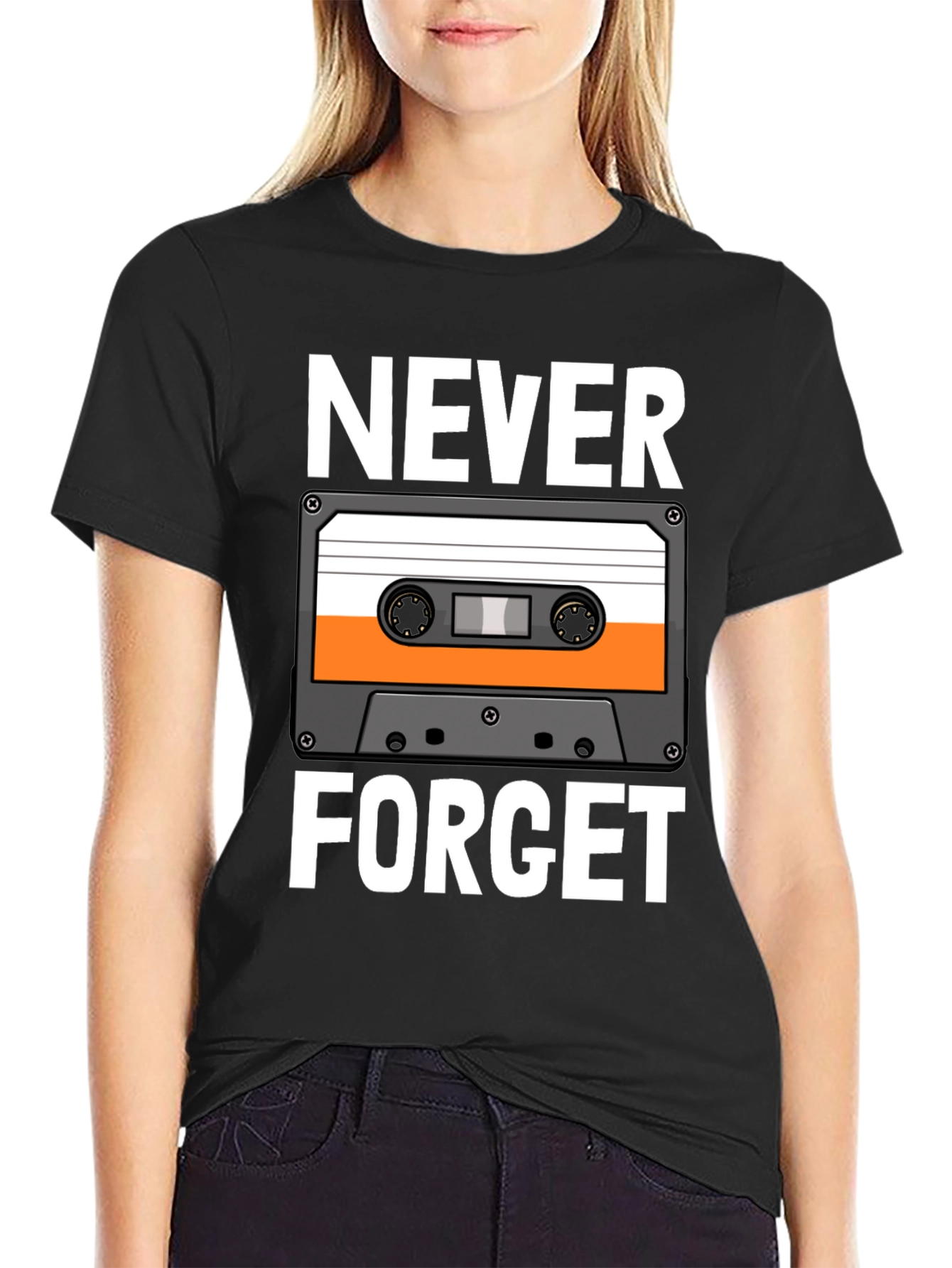 Never Forget Cassette Tape Graphic Tee