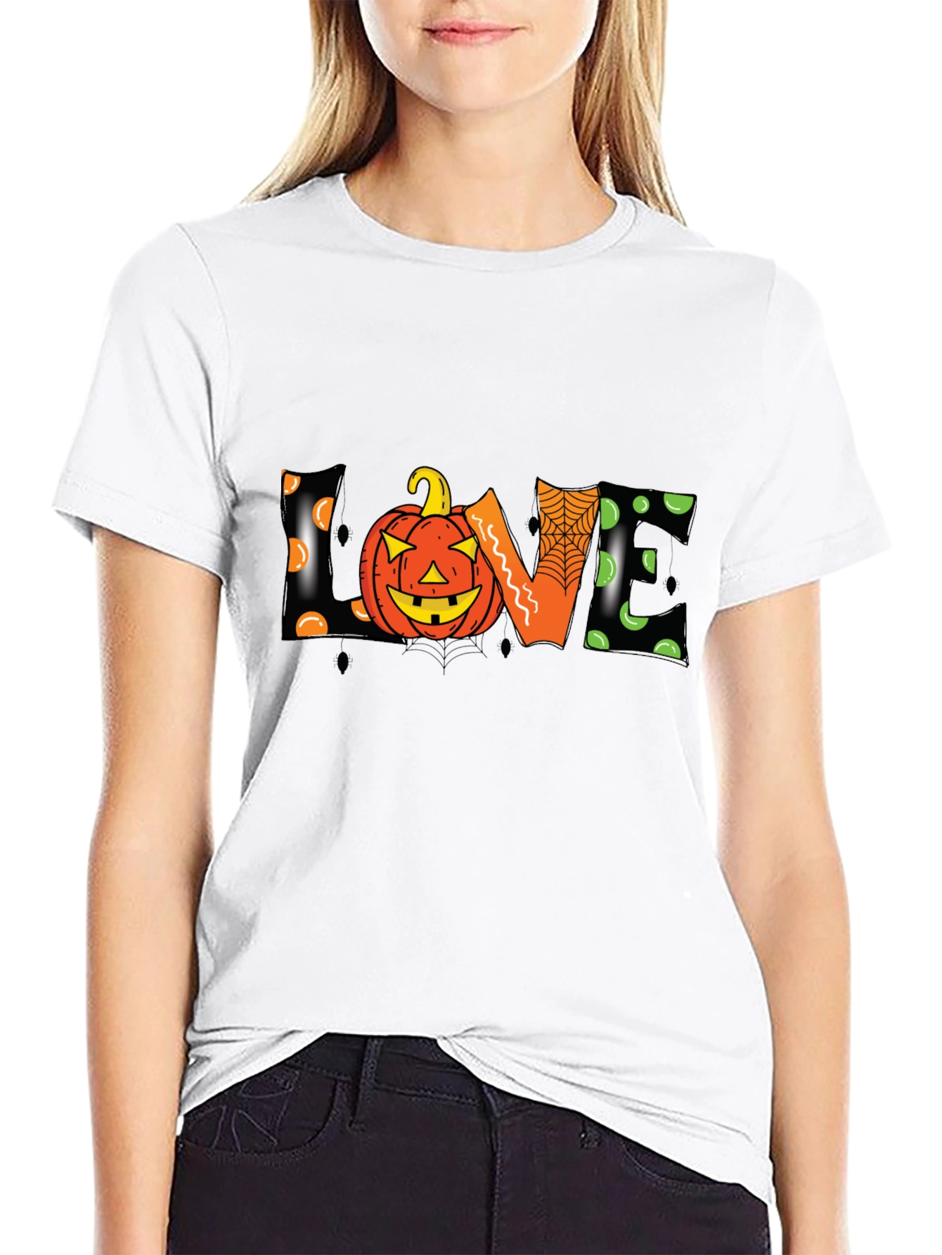 Halloween Pumpkin LOVE Graphic Tee