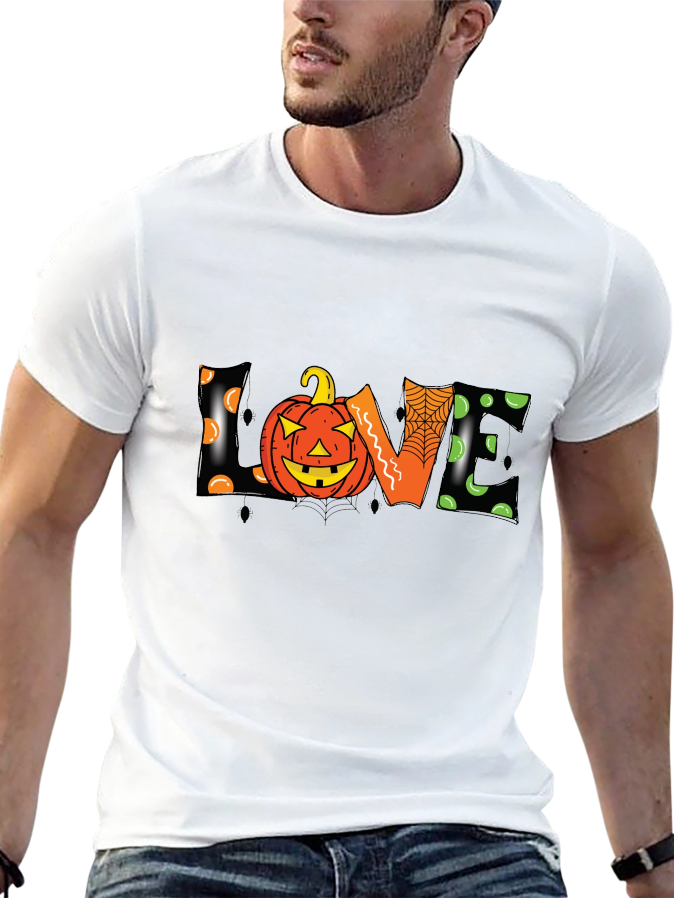 Halloween Pumpkin LOVE Graphic Tee