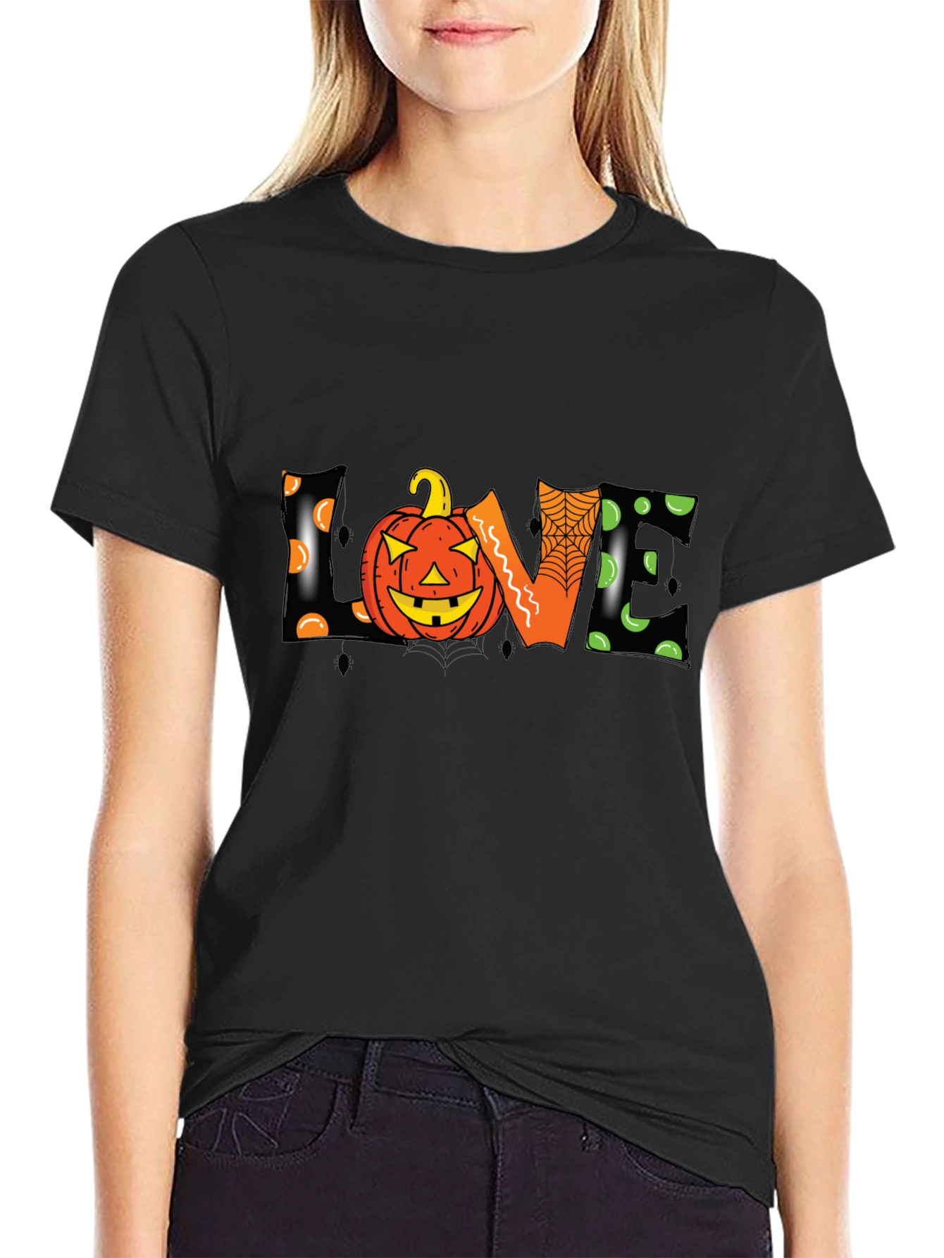 Halloween Pumpkin LOVE Graphic Tee