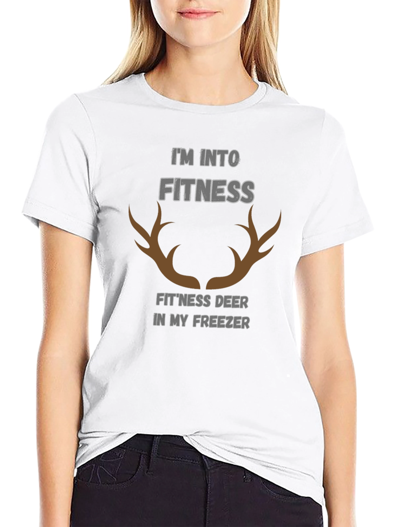 Fitness Deer Funny Graphic T-Shirt