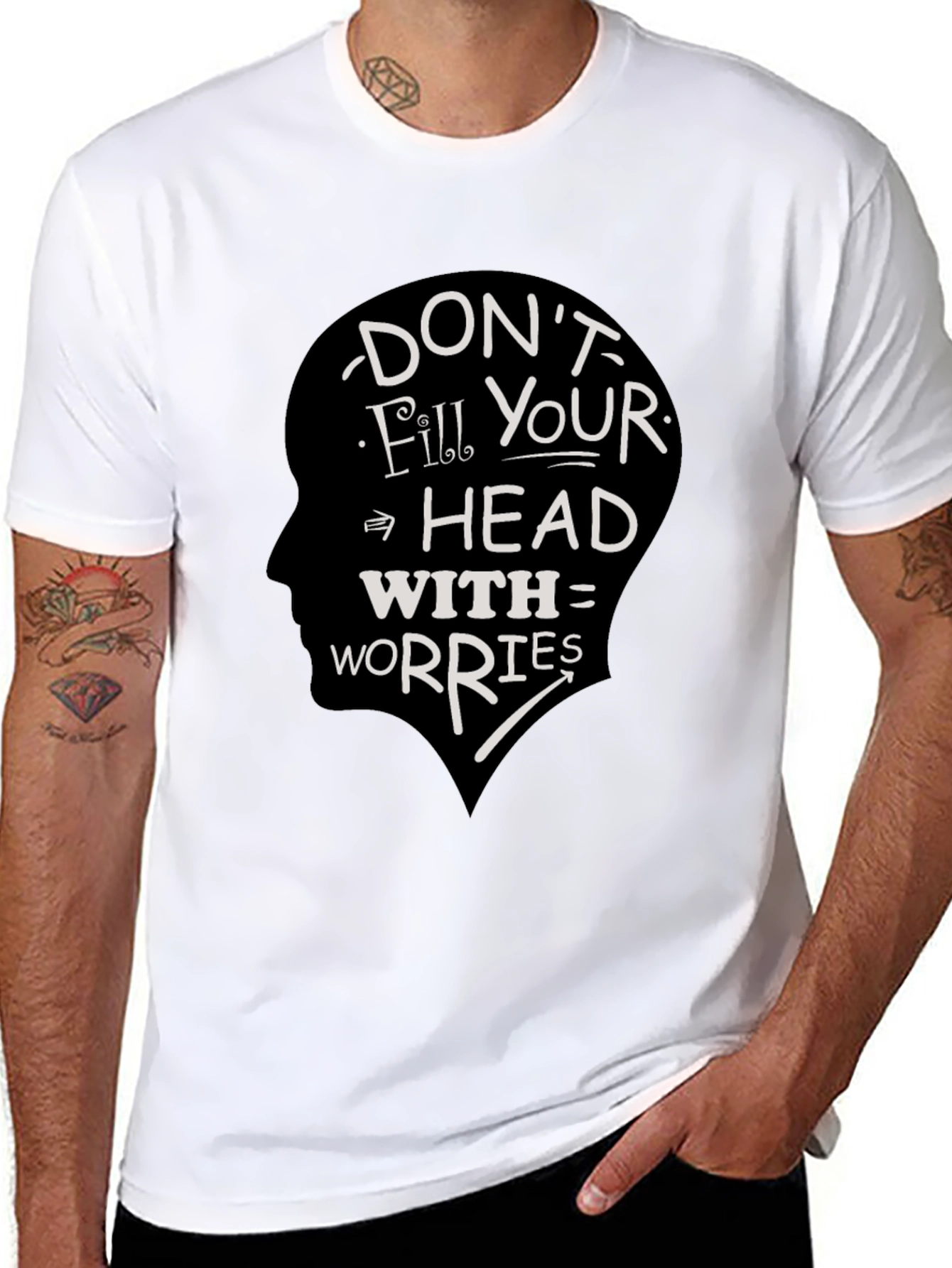 Dont Fill Your Head With Worries Graphic Tee