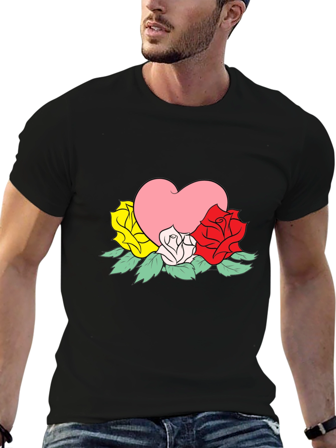 Heart & Roses Graphic Tee