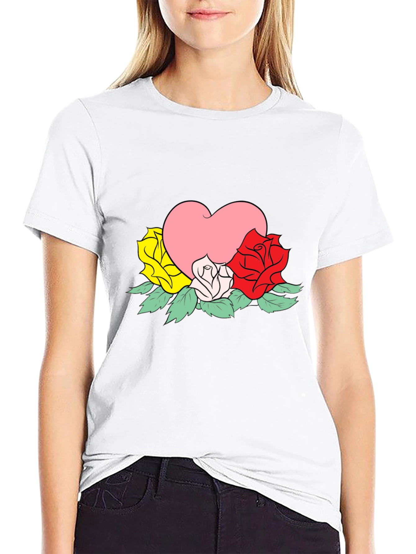 Heart & Roses Graphic Tee