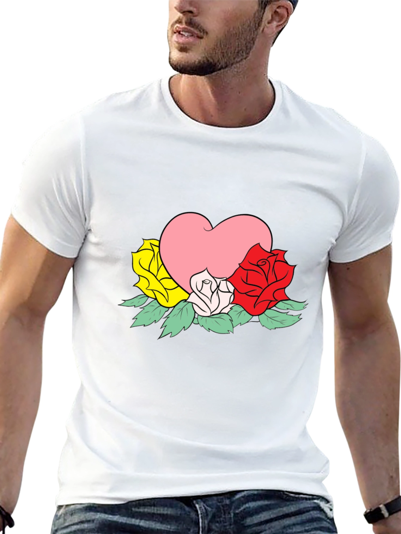 Heart & Roses Graphic Tee