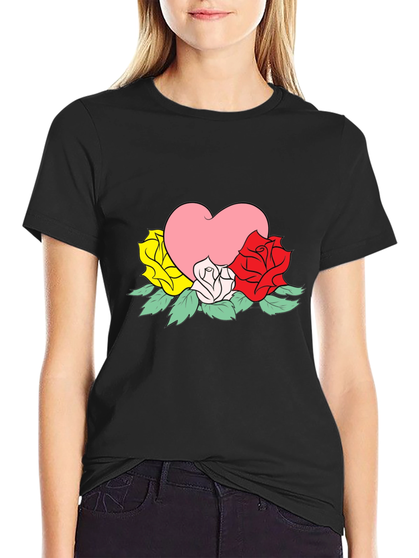 Heart & Roses Graphic Tee
