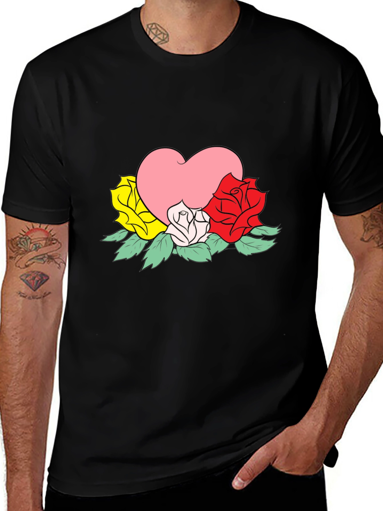 Heart & Roses Graphic Tee