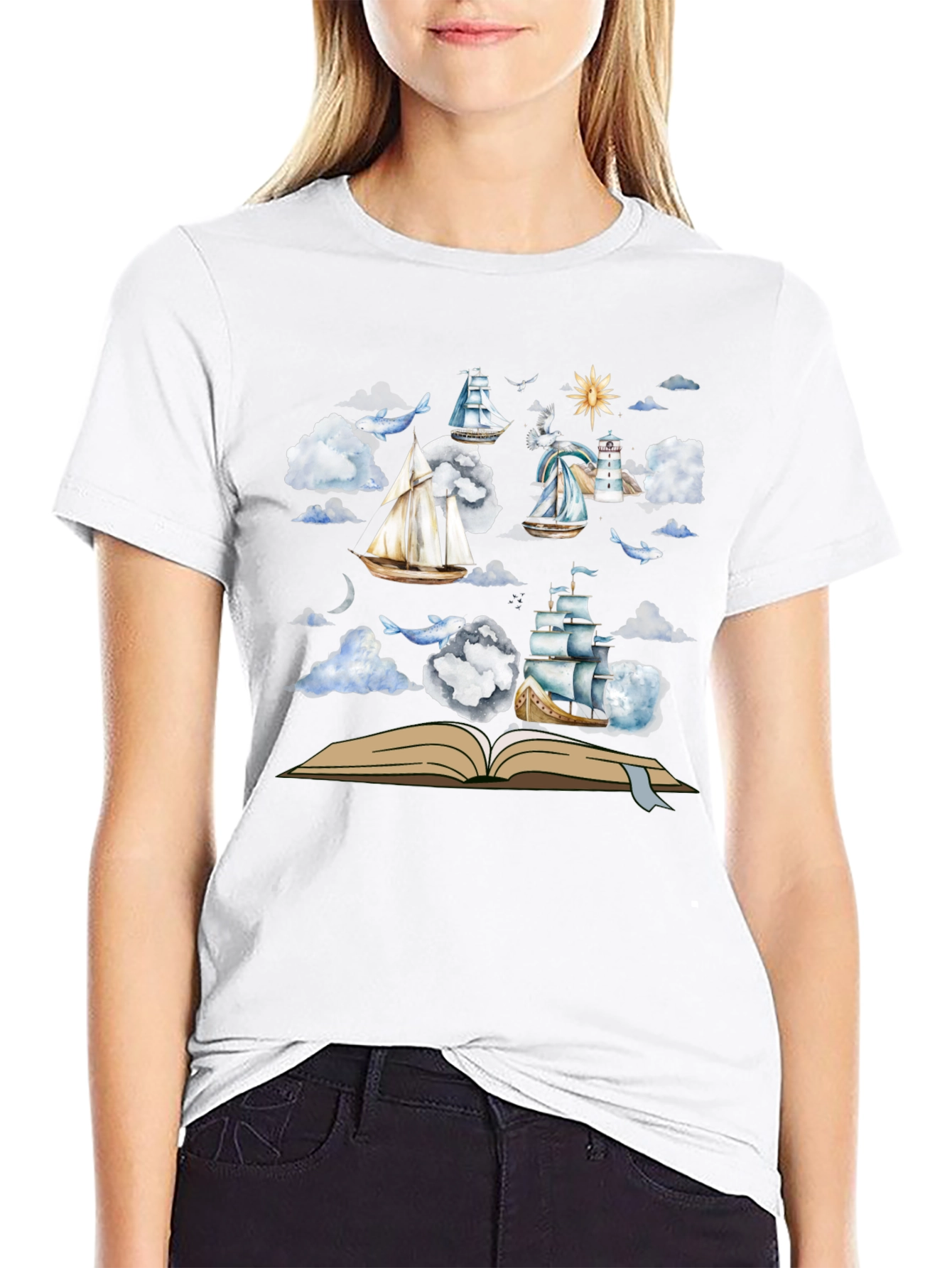 Nautical Open Book T-Shirt