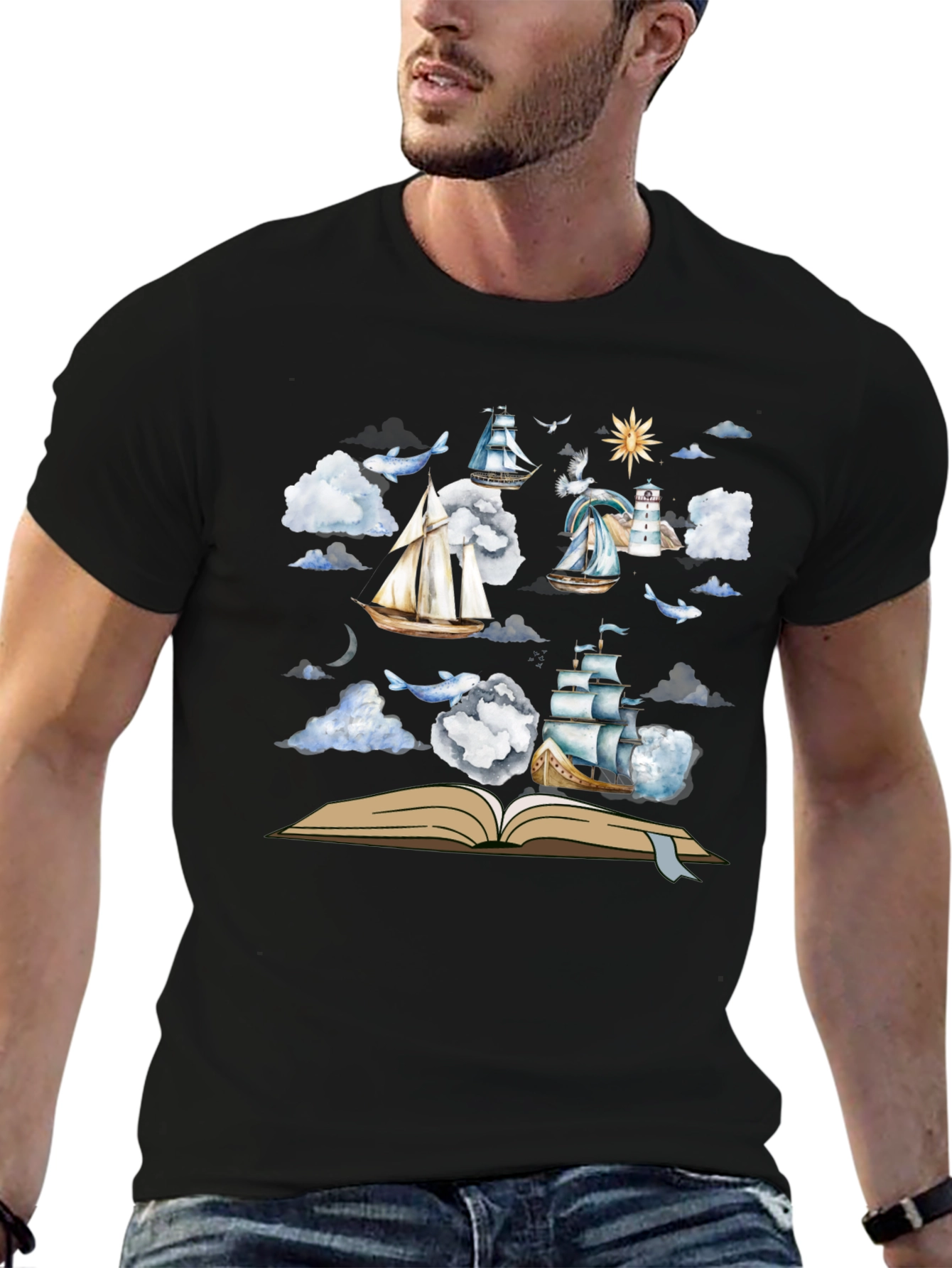 Nautical Open Book T-Shirt