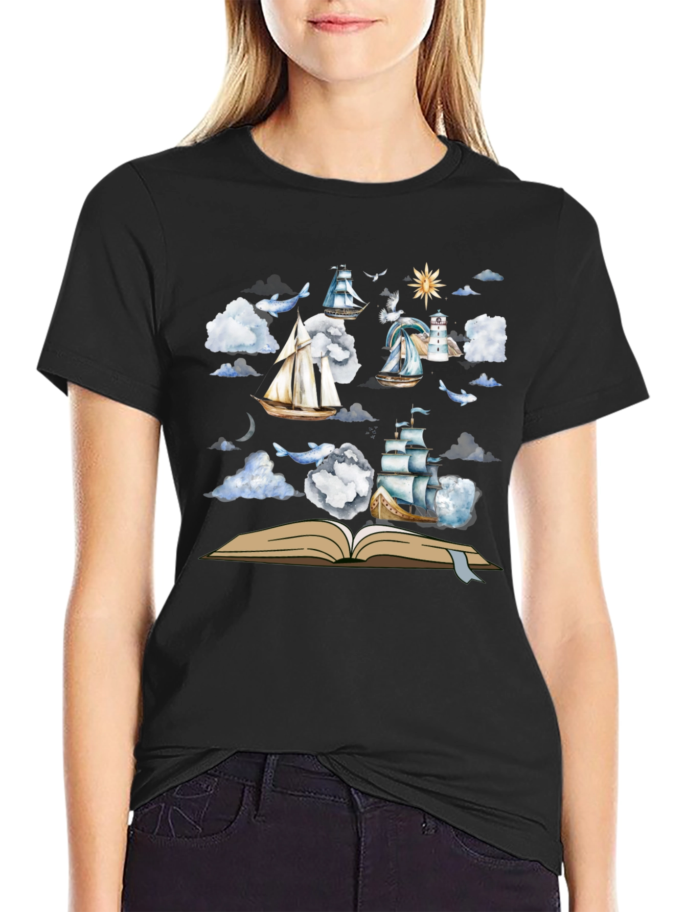 Nautical Open Book T-Shirt