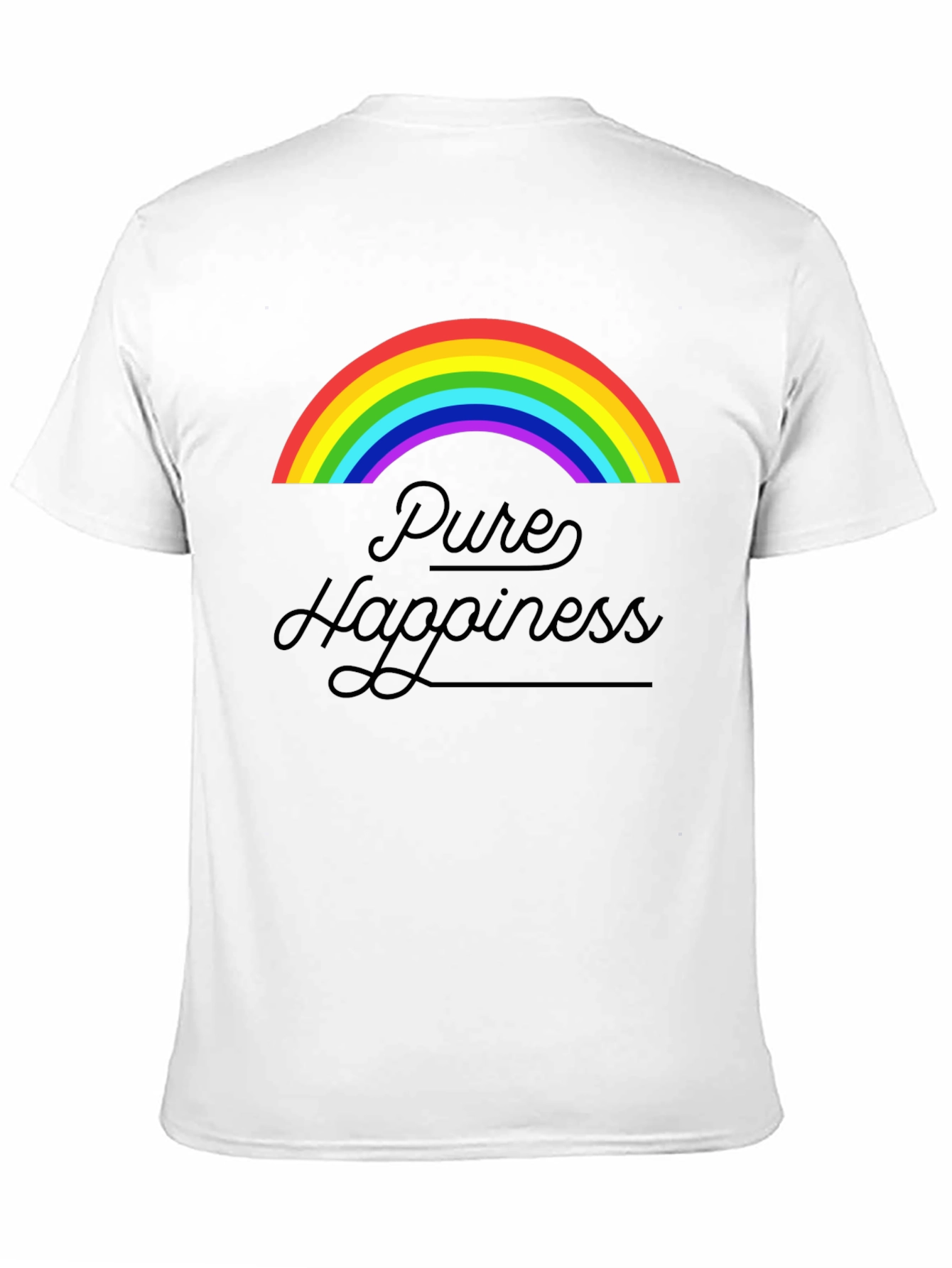 Pure Happiness Rainbow Graphic Tee - Black
