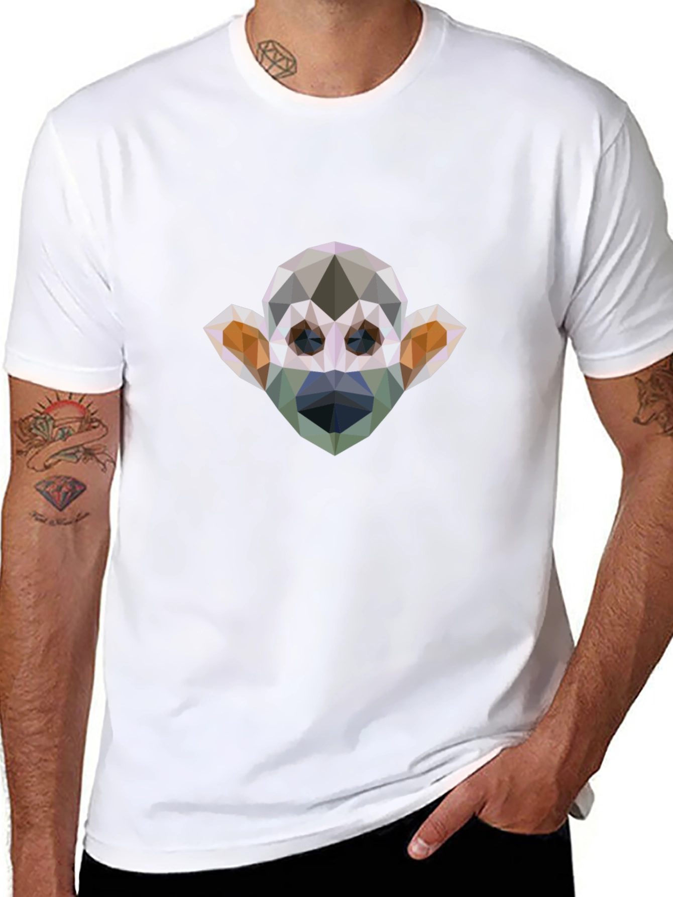 Geometric Monkey Graphic Tee