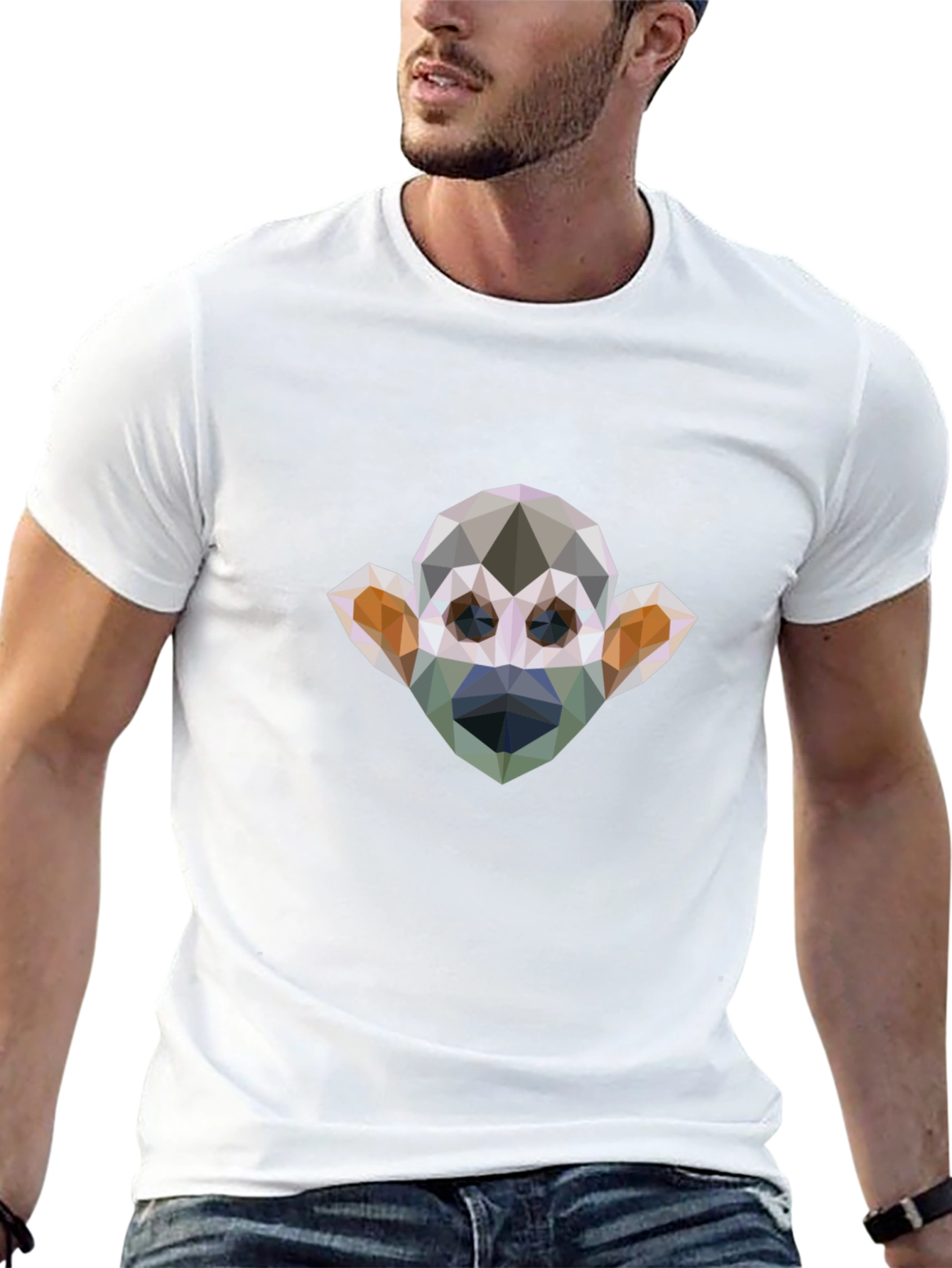 Geometric Monkey Graphic Tee