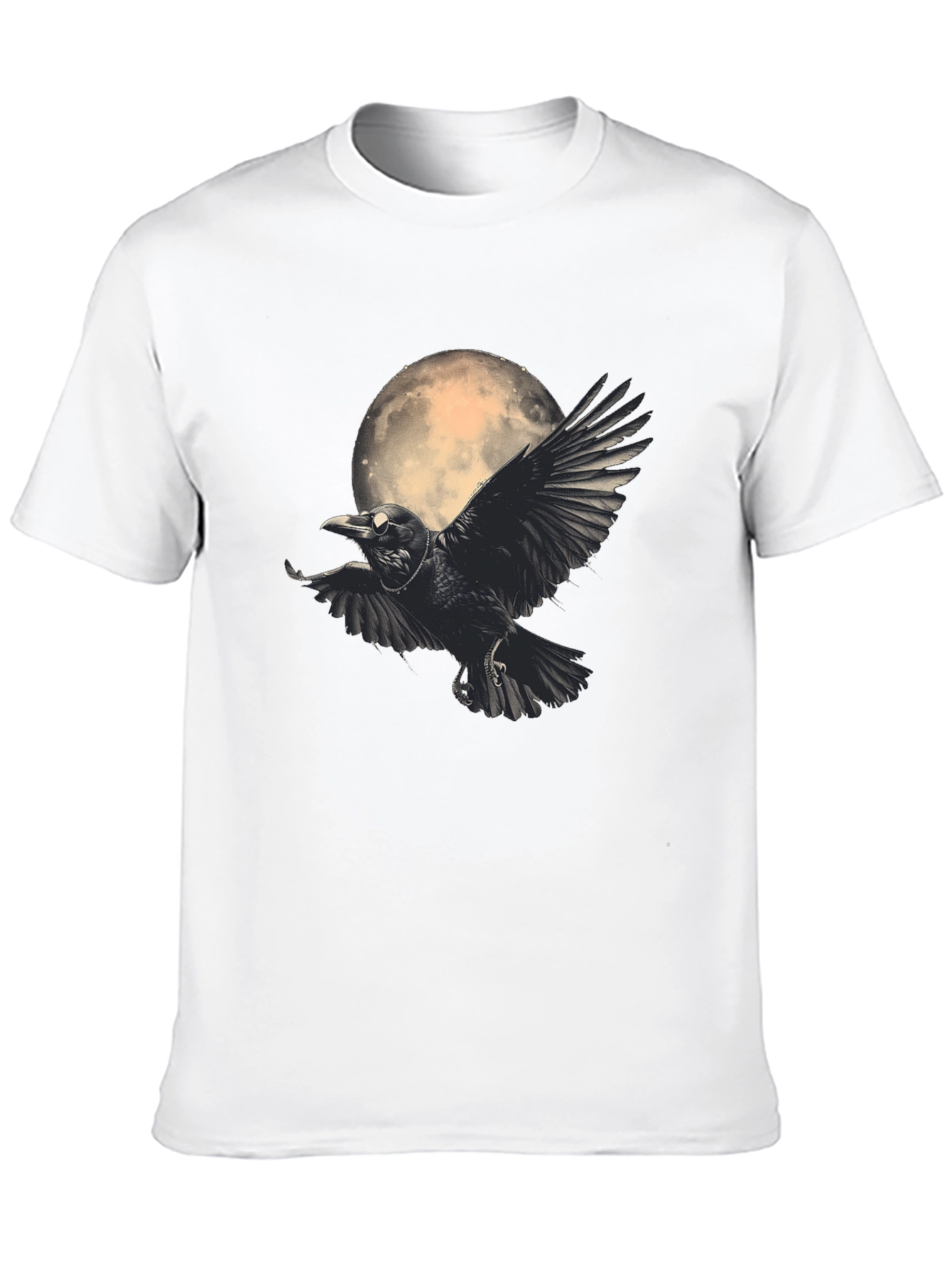 Raven Moon Graphic T-Shirt - Black Tee