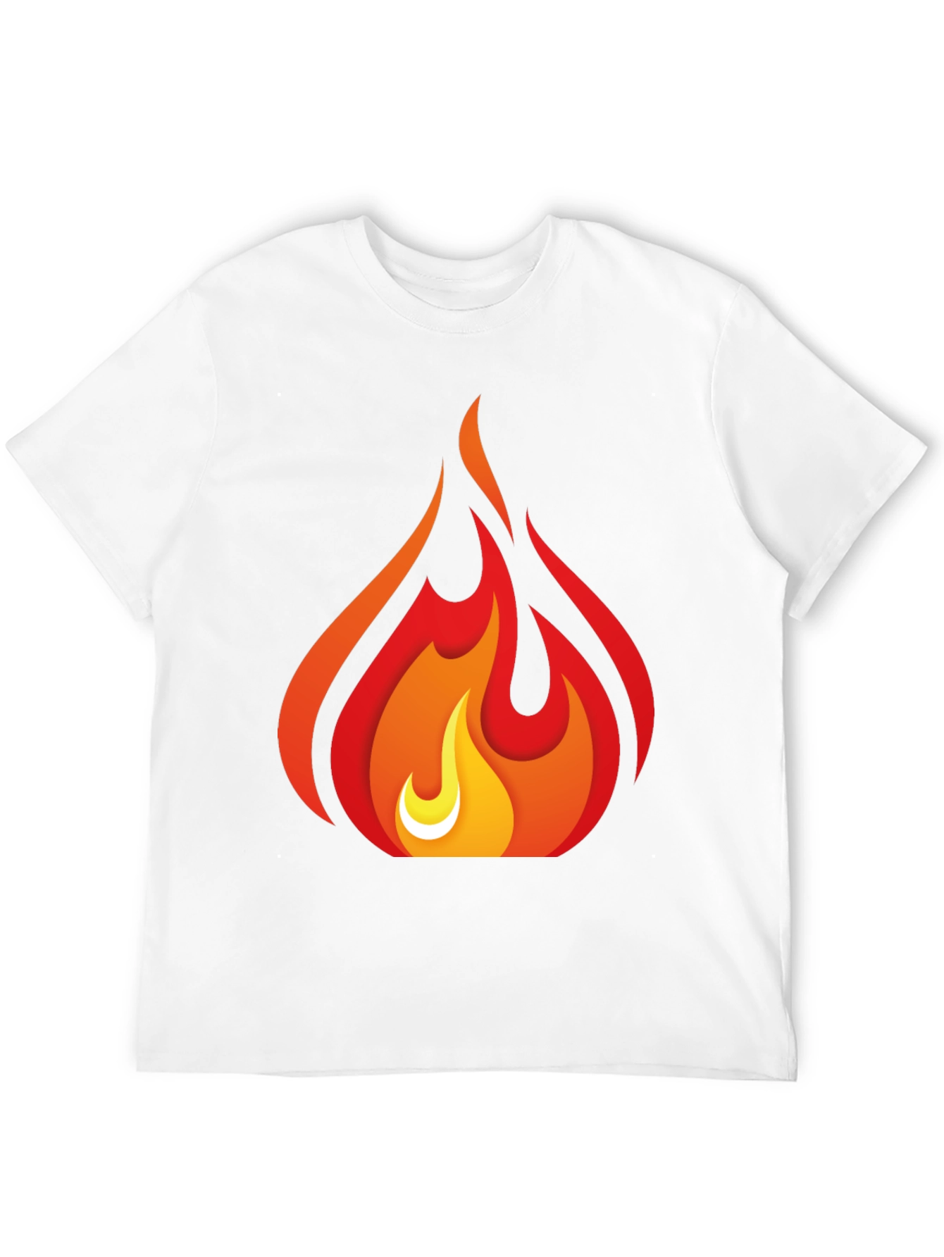 Fiery Flame Graphic Tee - Bold Black T-Shirt