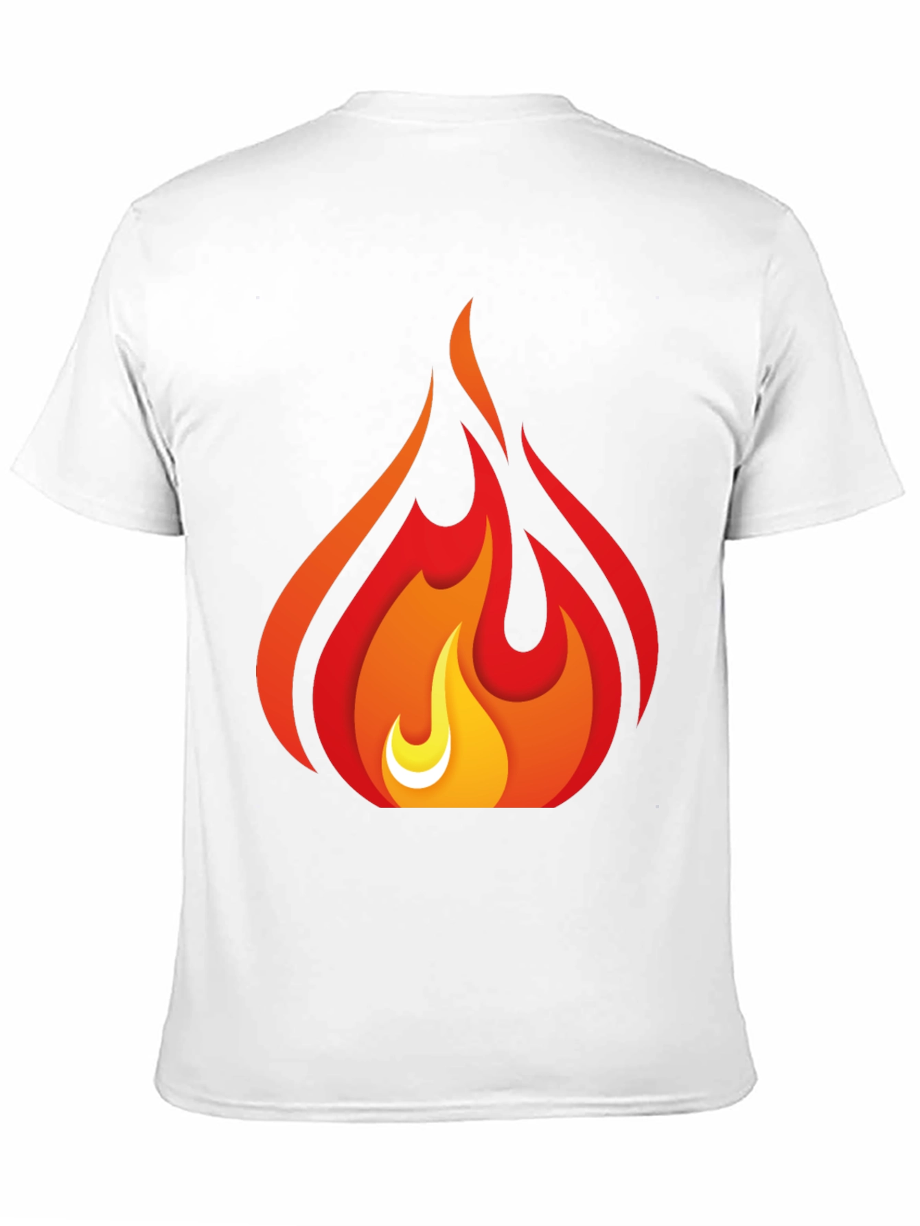 Fiery Flame Graphic Tee - Bold Black T-Shirt