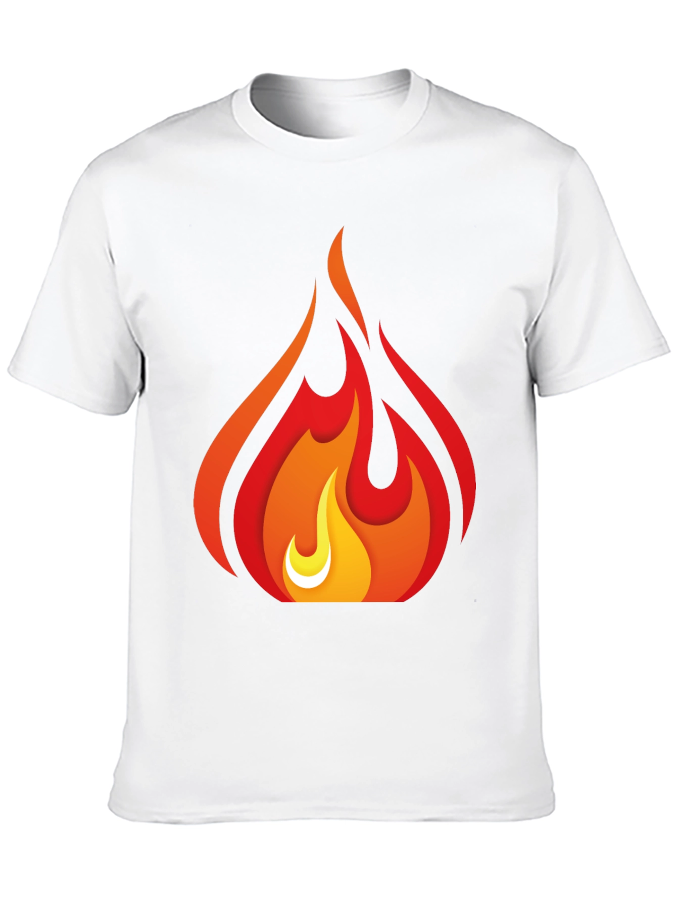 Fiery Flame Graphic Tee - Bold Black T-Shirt
