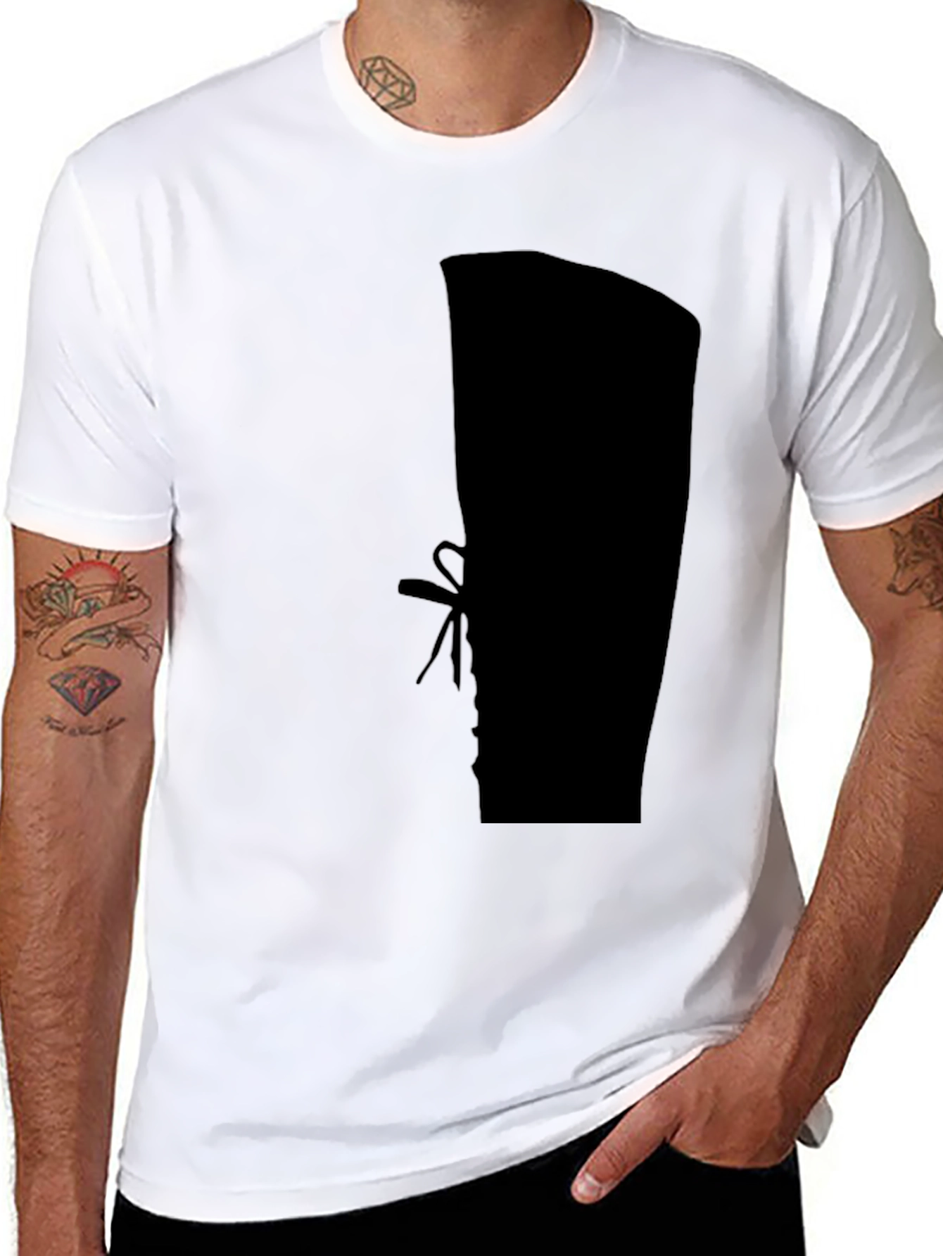 Silhouette Boot Print Black T-Shirt