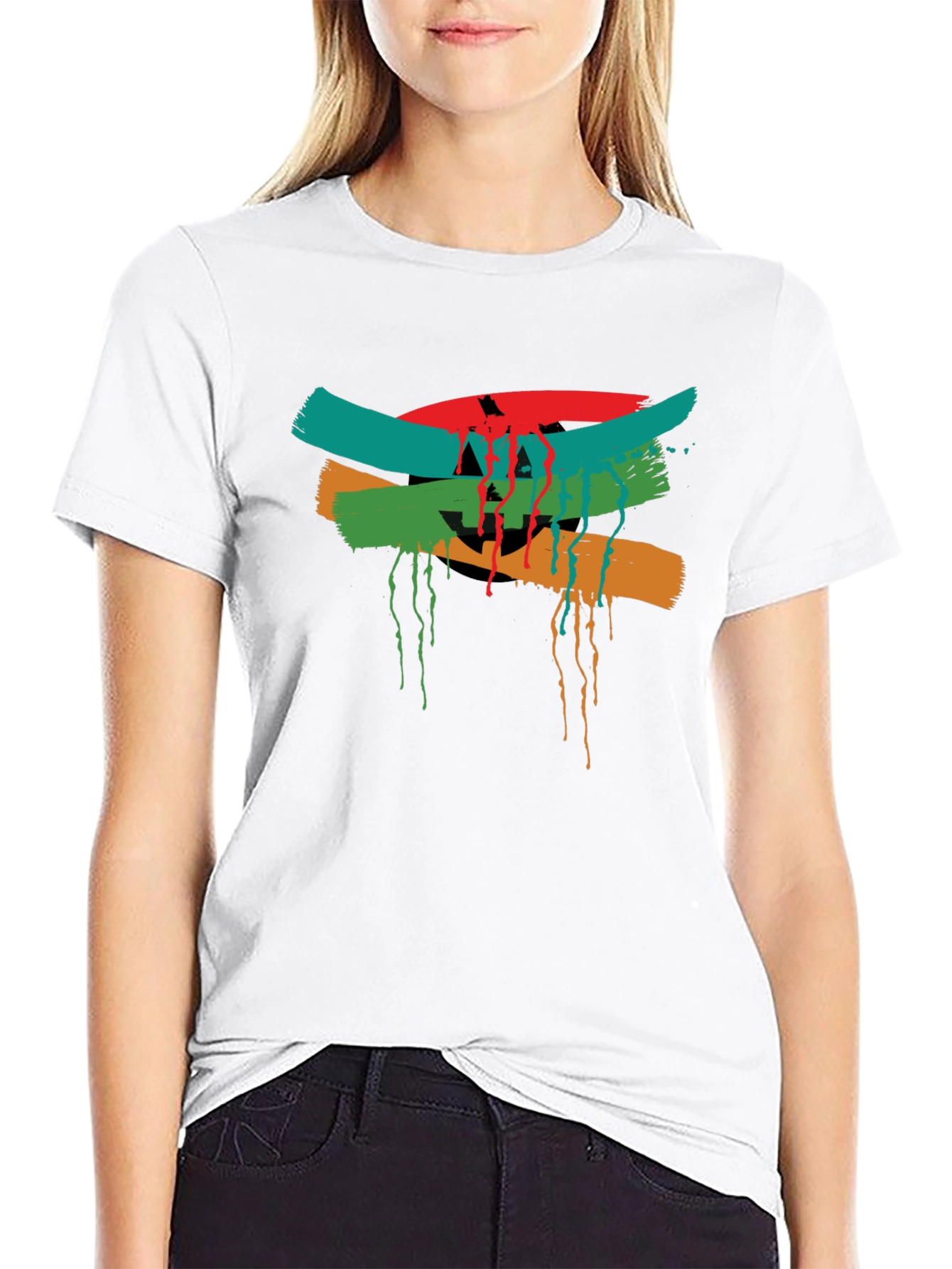 Abstract Graphic Tee - Mens Black T-Shirt