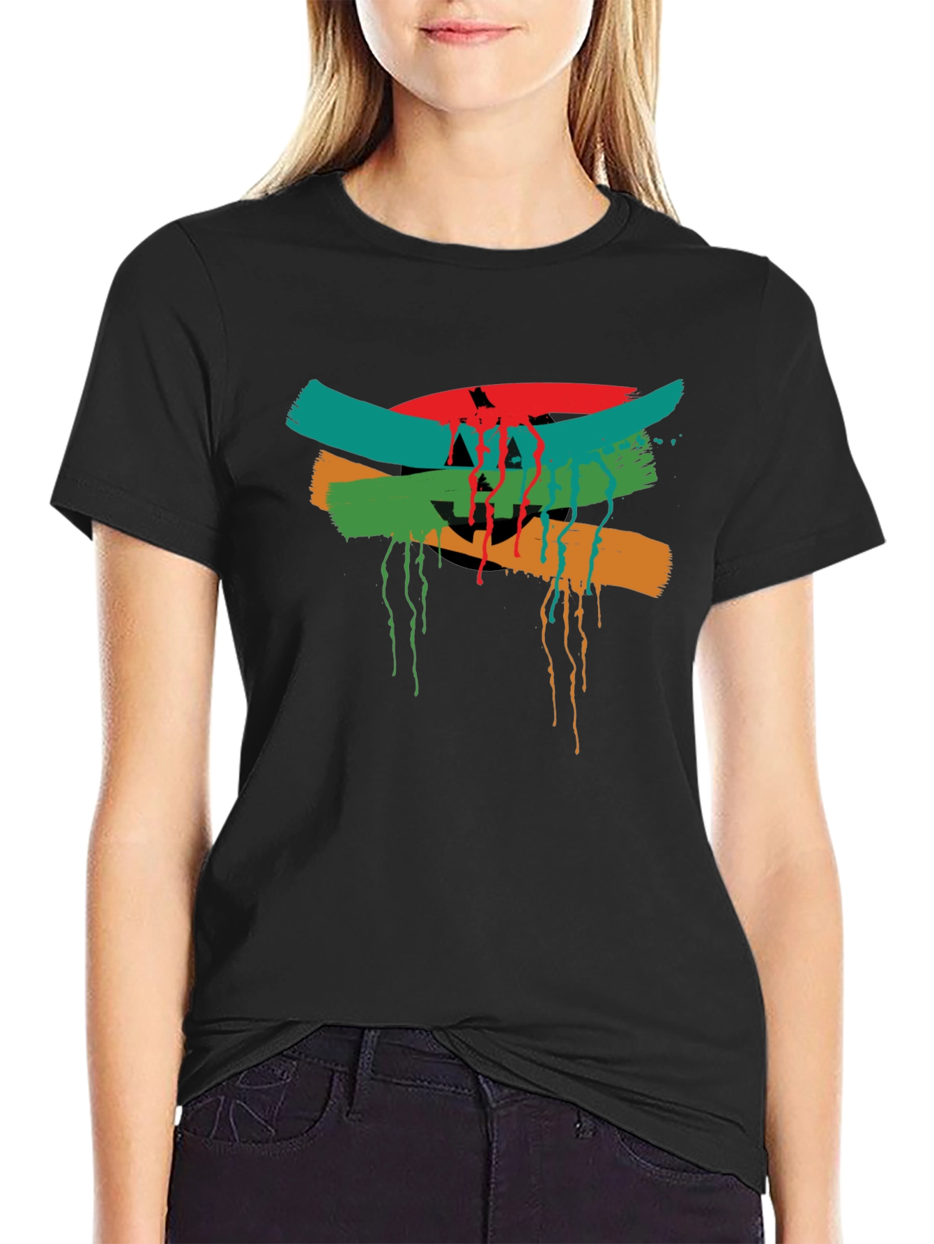 Abstract Graphic Tee - Mens Black T-Shirt