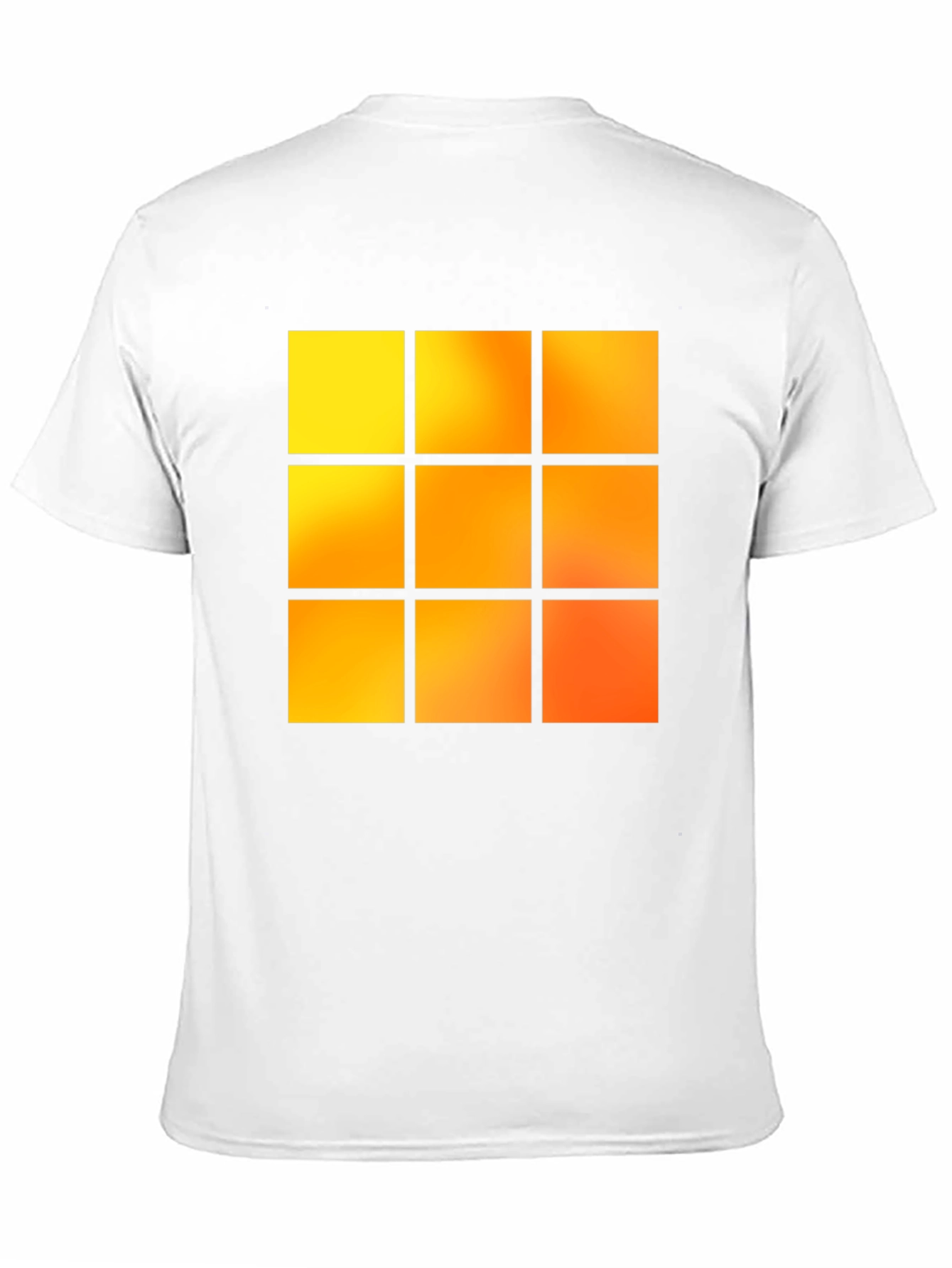 Geometric 9-Square Block Graphic Tee - Black