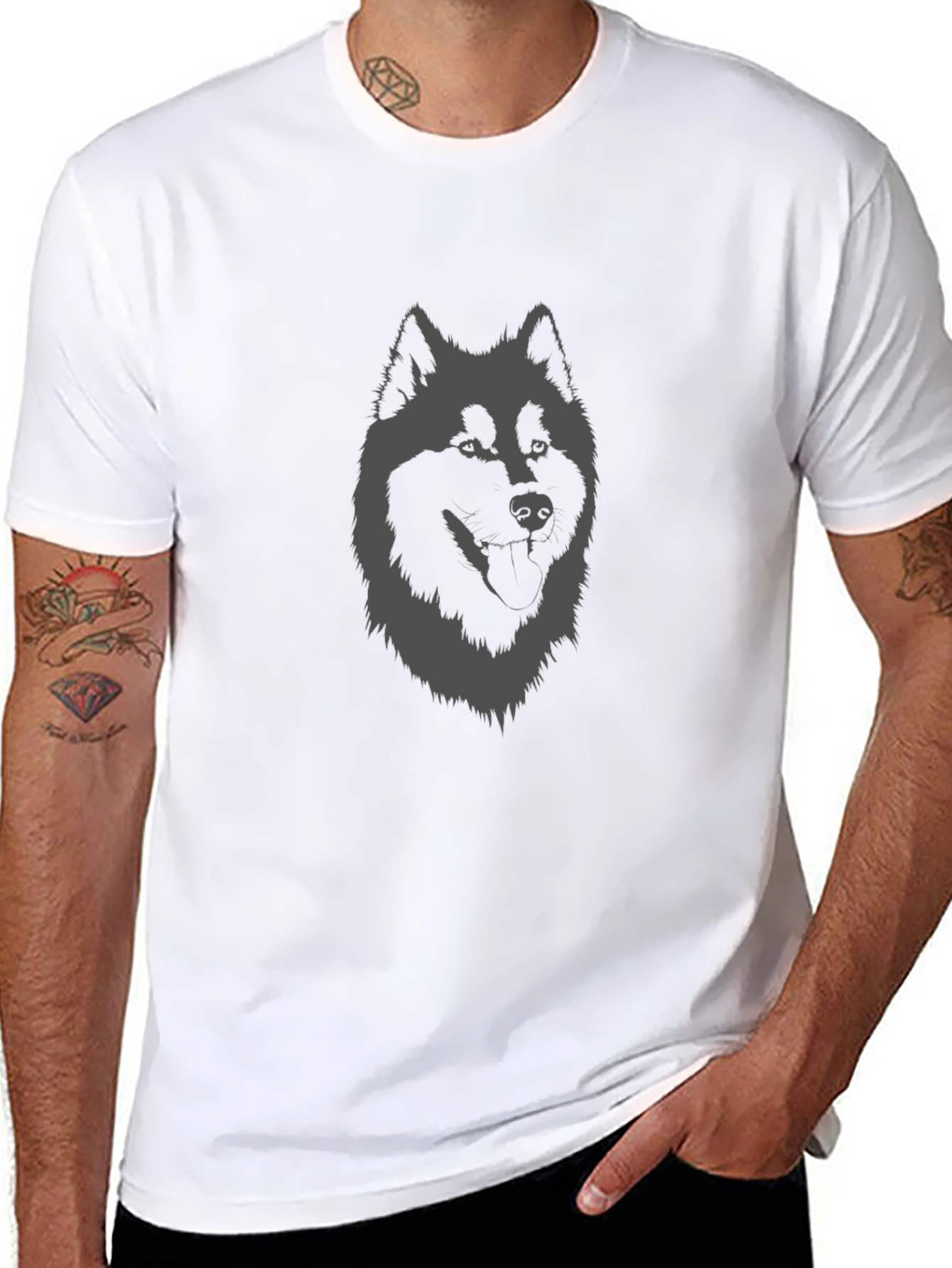 Wolf Graphic Print Tee - Stylish & Comfortable
