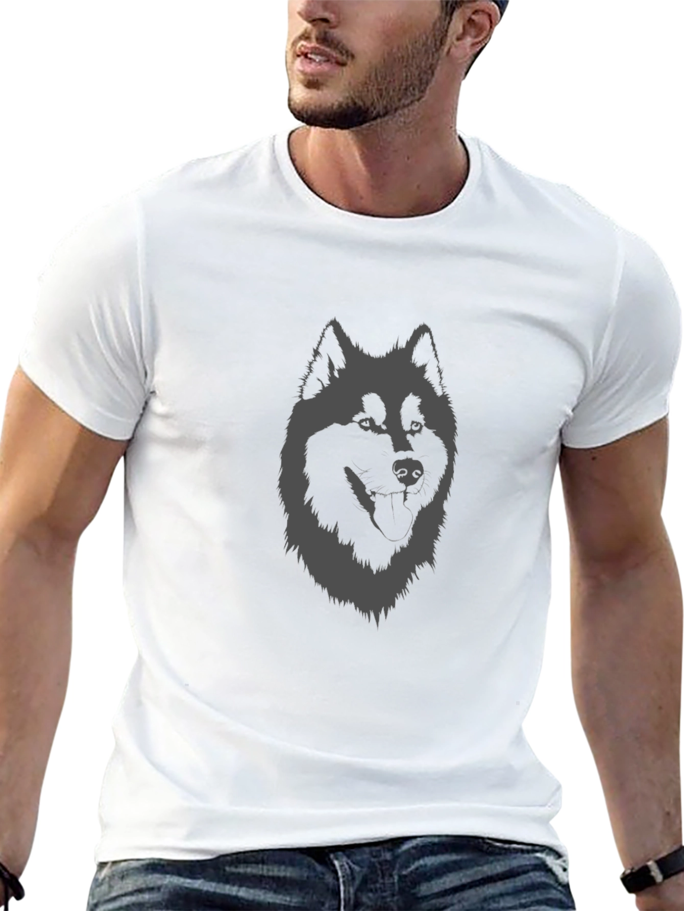 Wolf Graphic Print Tee - Stylish & Comfortable