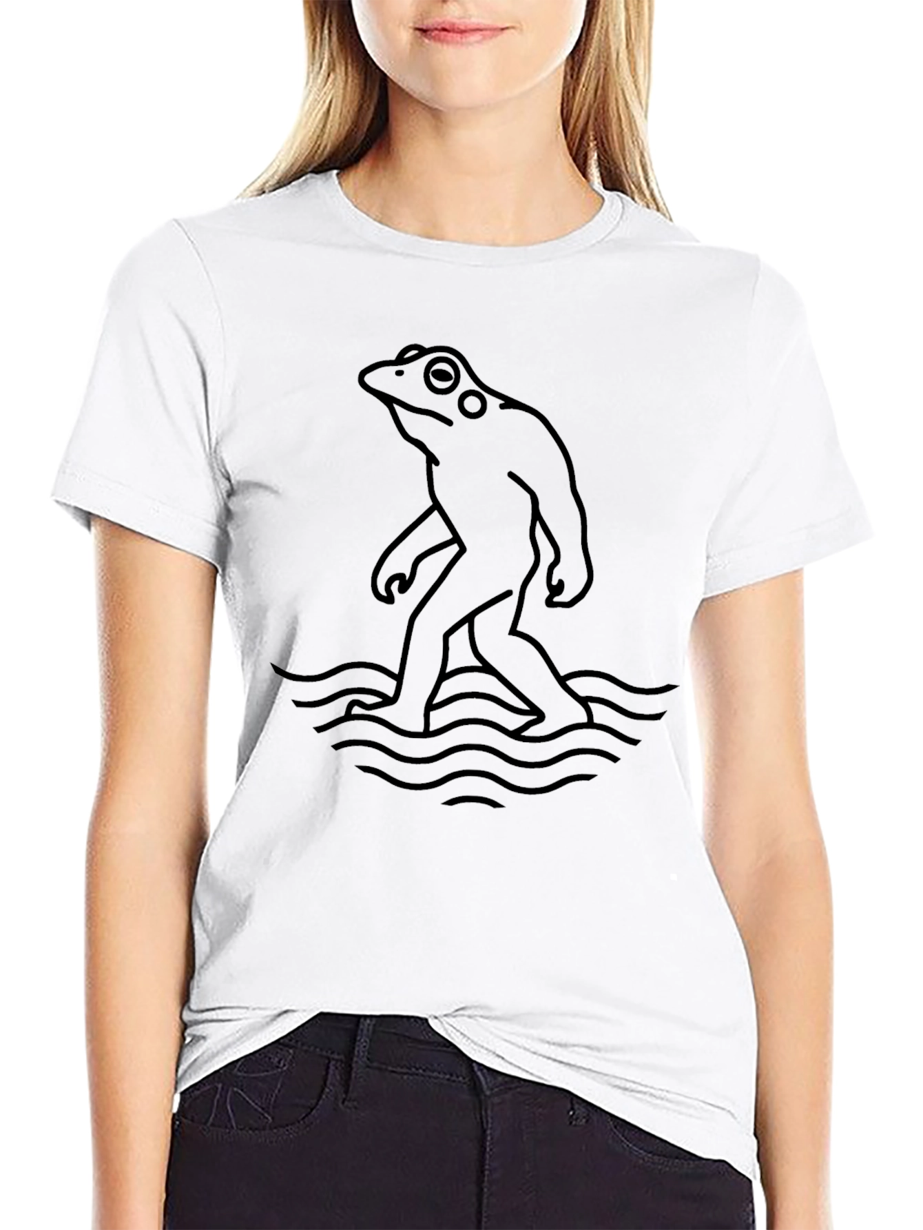 Frogfoot Black T-Shirt - Quirky Graphic Tee