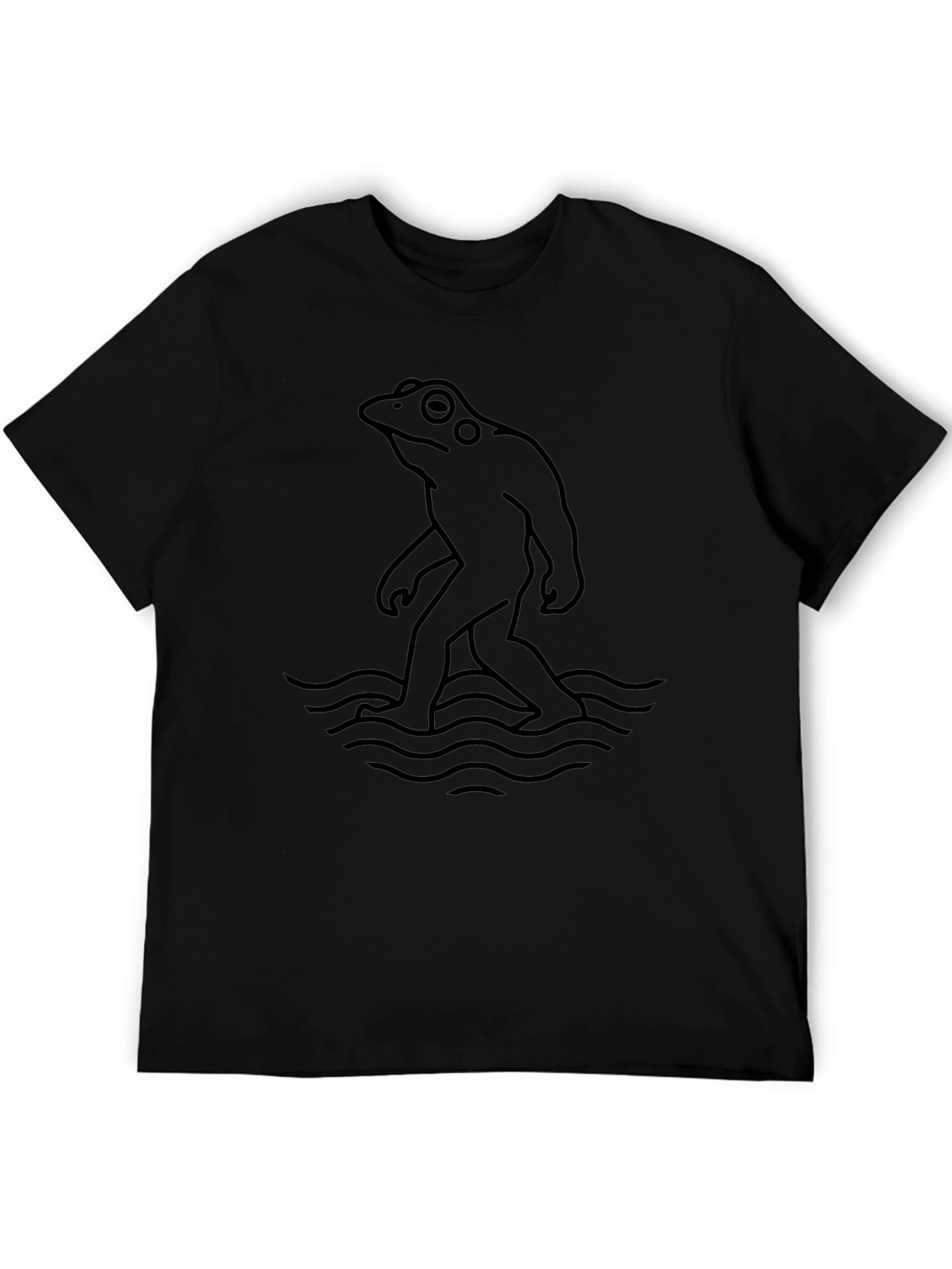 Frogfoot Black T-Shirt - Quirky Graphic Tee