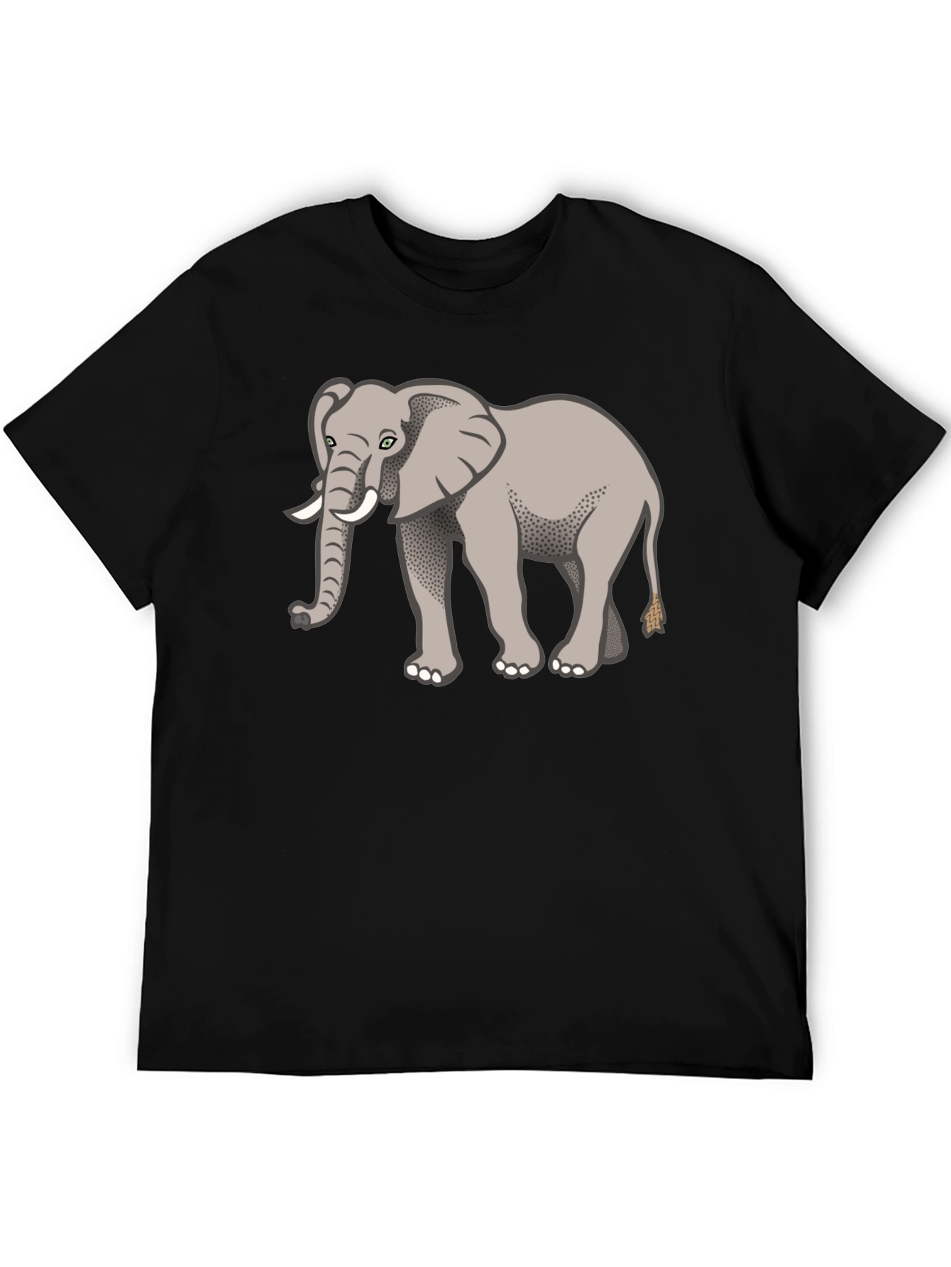 Elephant Graphic Print Tee - Unisex Crew Neck Shirt