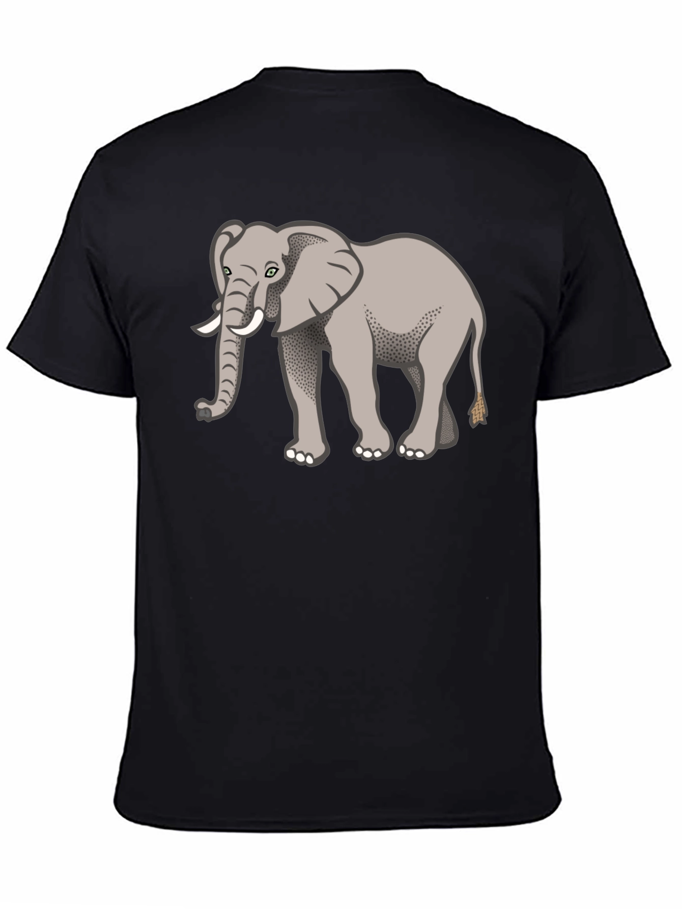 Elephant Graphic Print Tee - Unisex Crew Neck Shirt